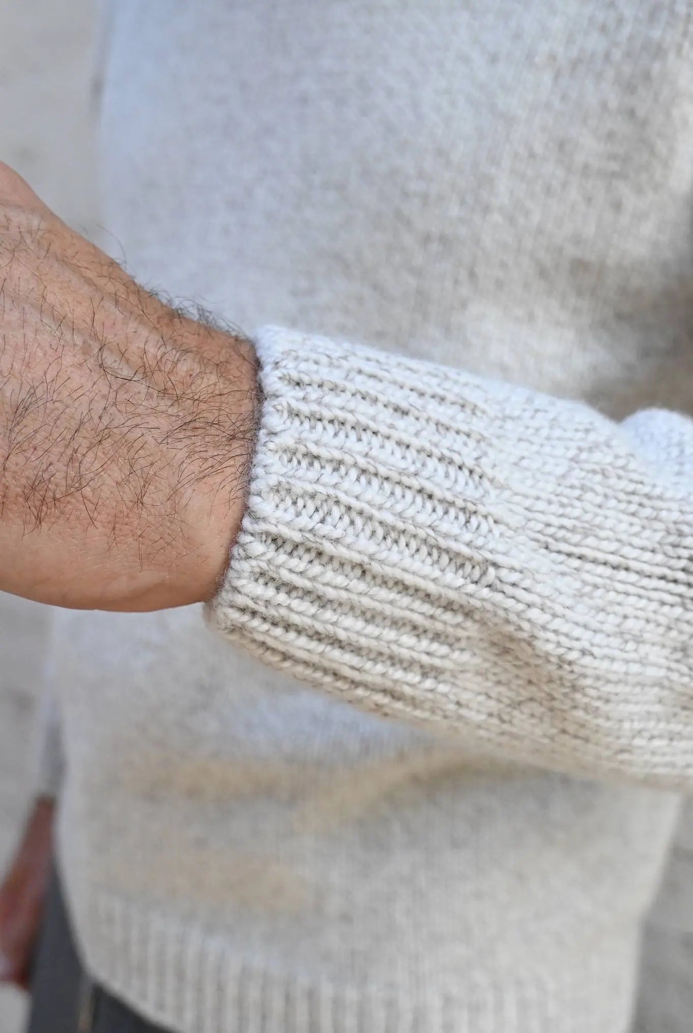Girocollo Argentina Cashmere Malfilé Beige Chiaro - Guarino Store