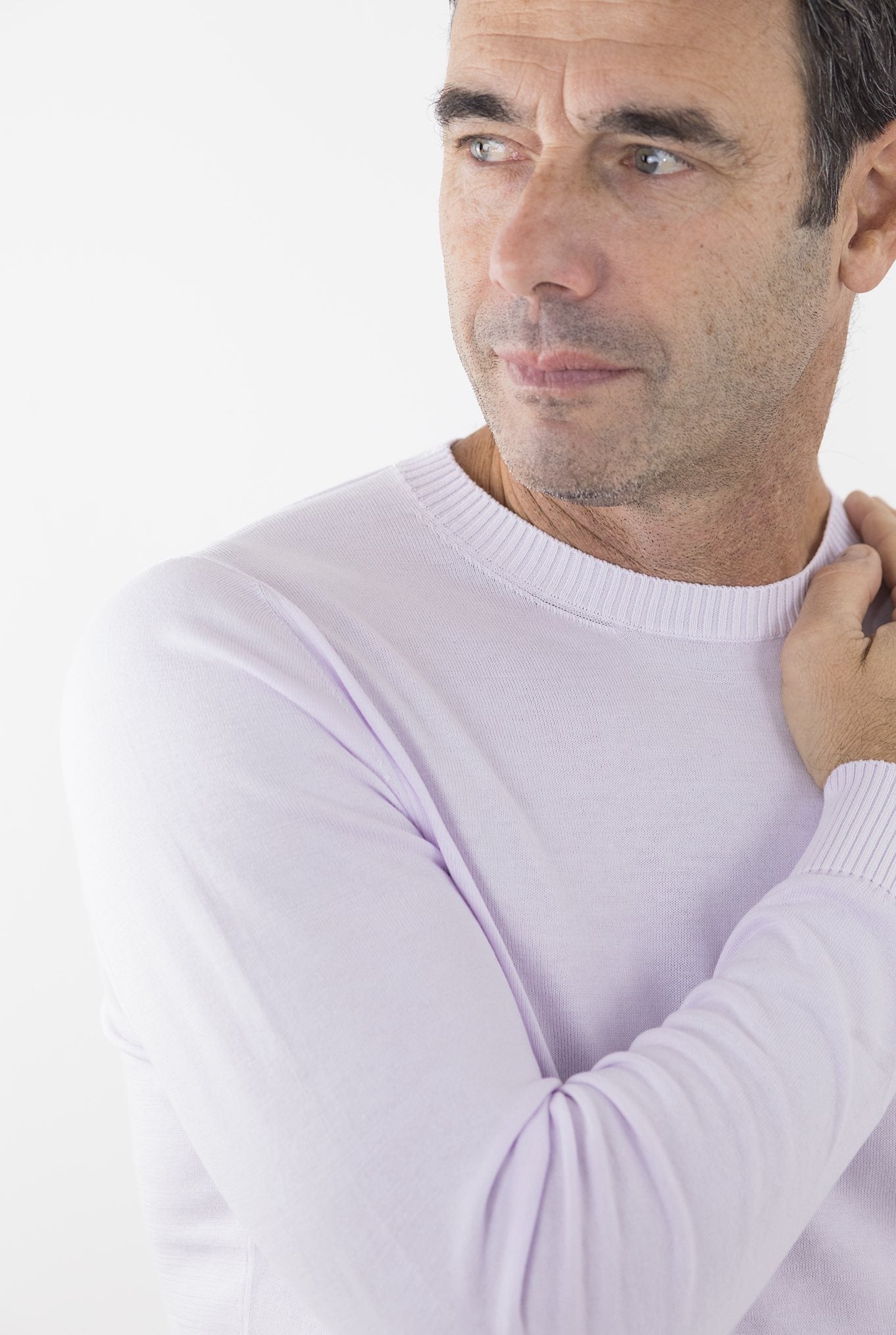 MALO Girocollo Cotone Super Soft Lilla - Guarino Store
