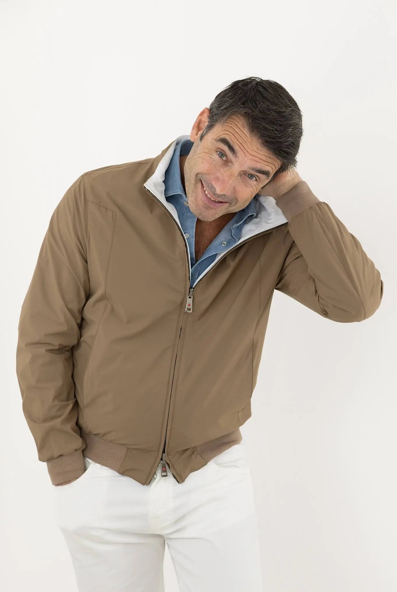 KIRED Giubbino Reversibile Bianco/Marrone - Guarino Store