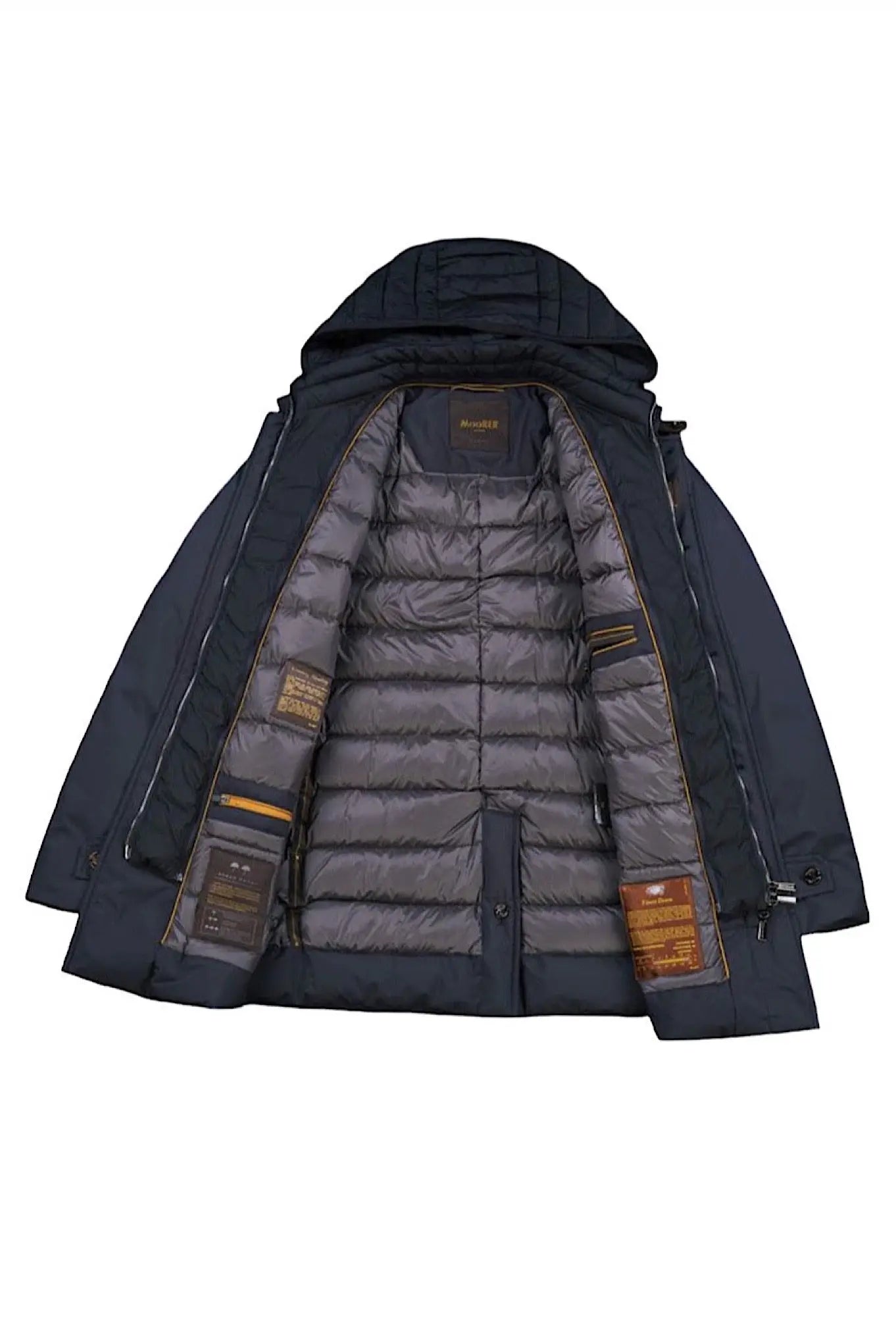 Cappotto Impermeabile Imbottito in Piuma D'Oca Blu - Guarino Store