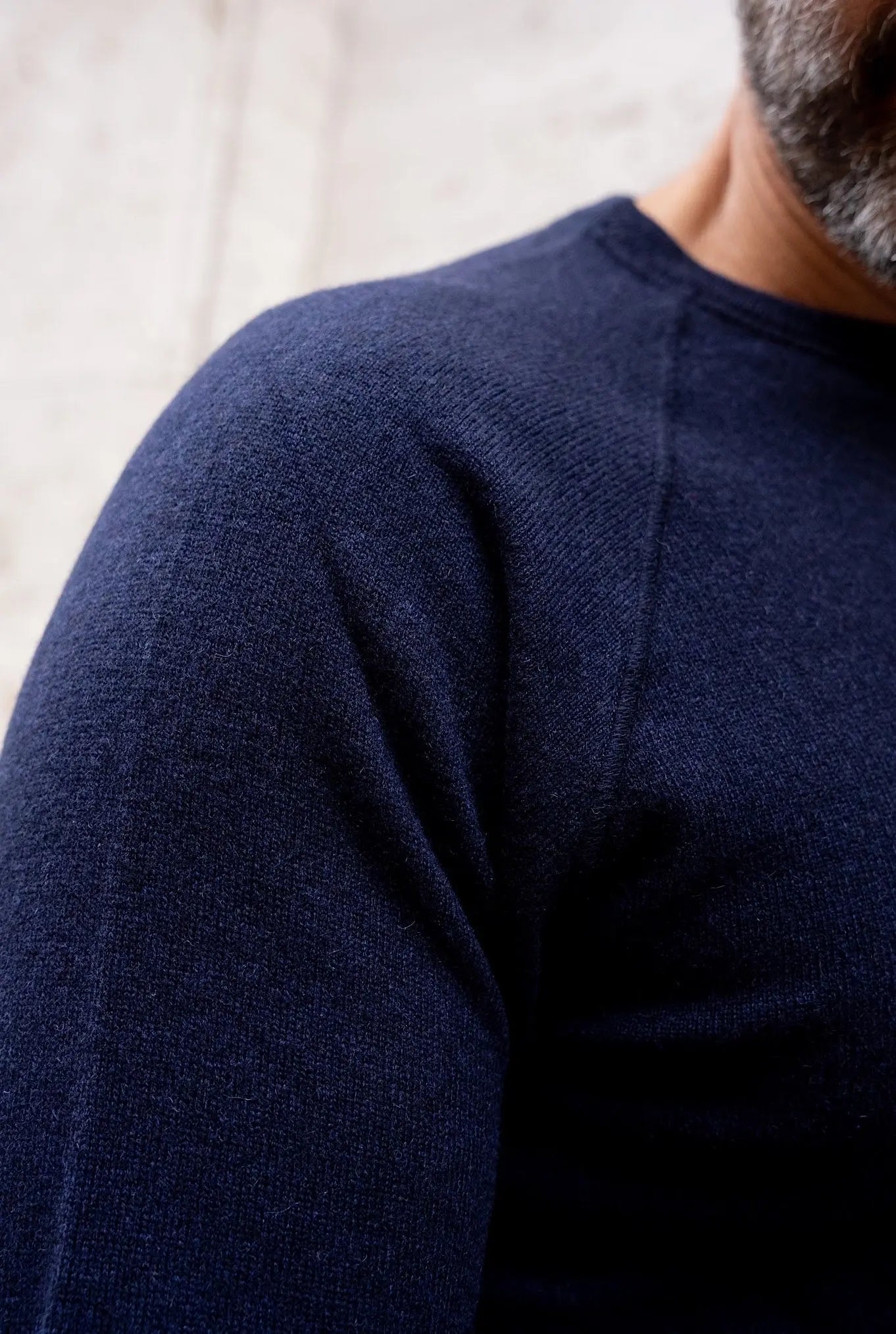 Girocollo Cashmere Raglan Blu Navy - Guarino Store