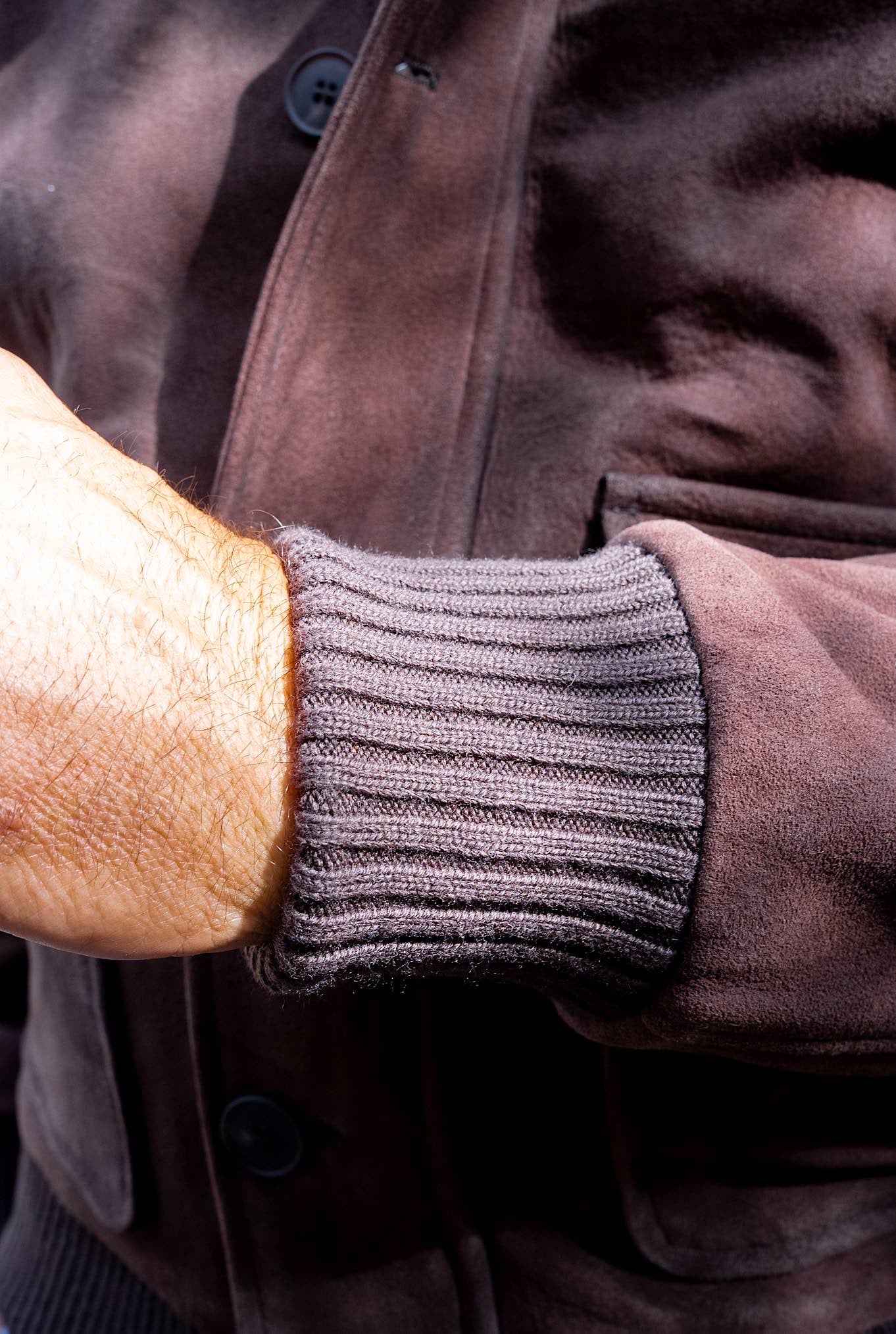 Giubbino in Suede Marrone - Guarino Store