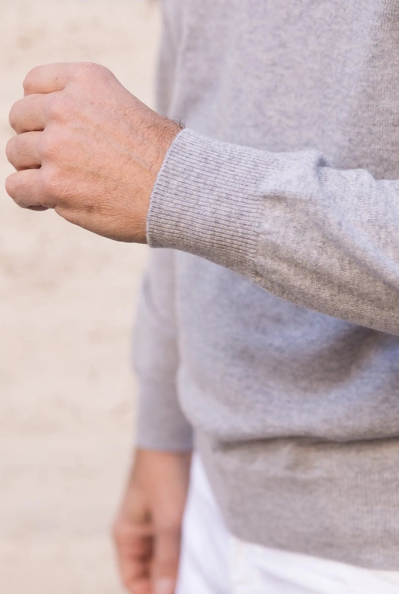Girocollo Kid Cashmere Grigio Chiaro - Guarino Store