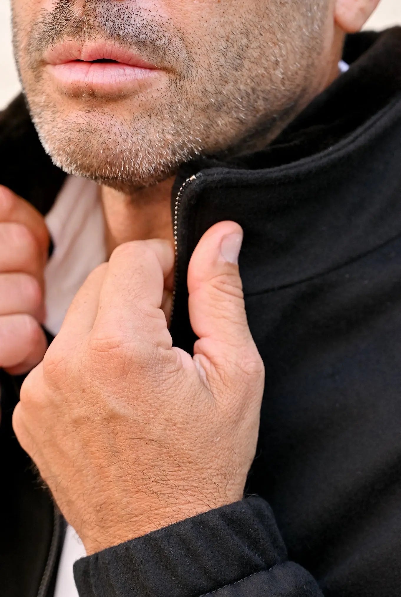 Giubbino in Cashmere Castorino Nero - Guarino Store