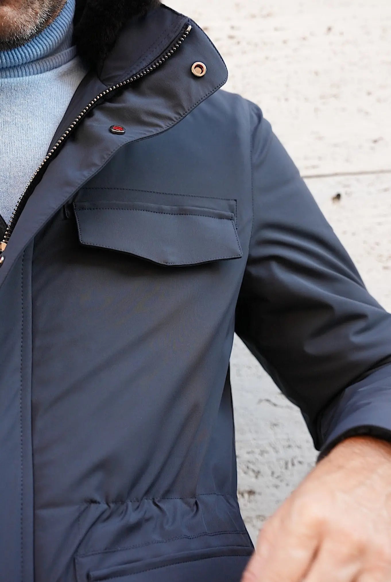 KIRED Field Jacket Impermeabile Imbottita Blu - Guarino Store