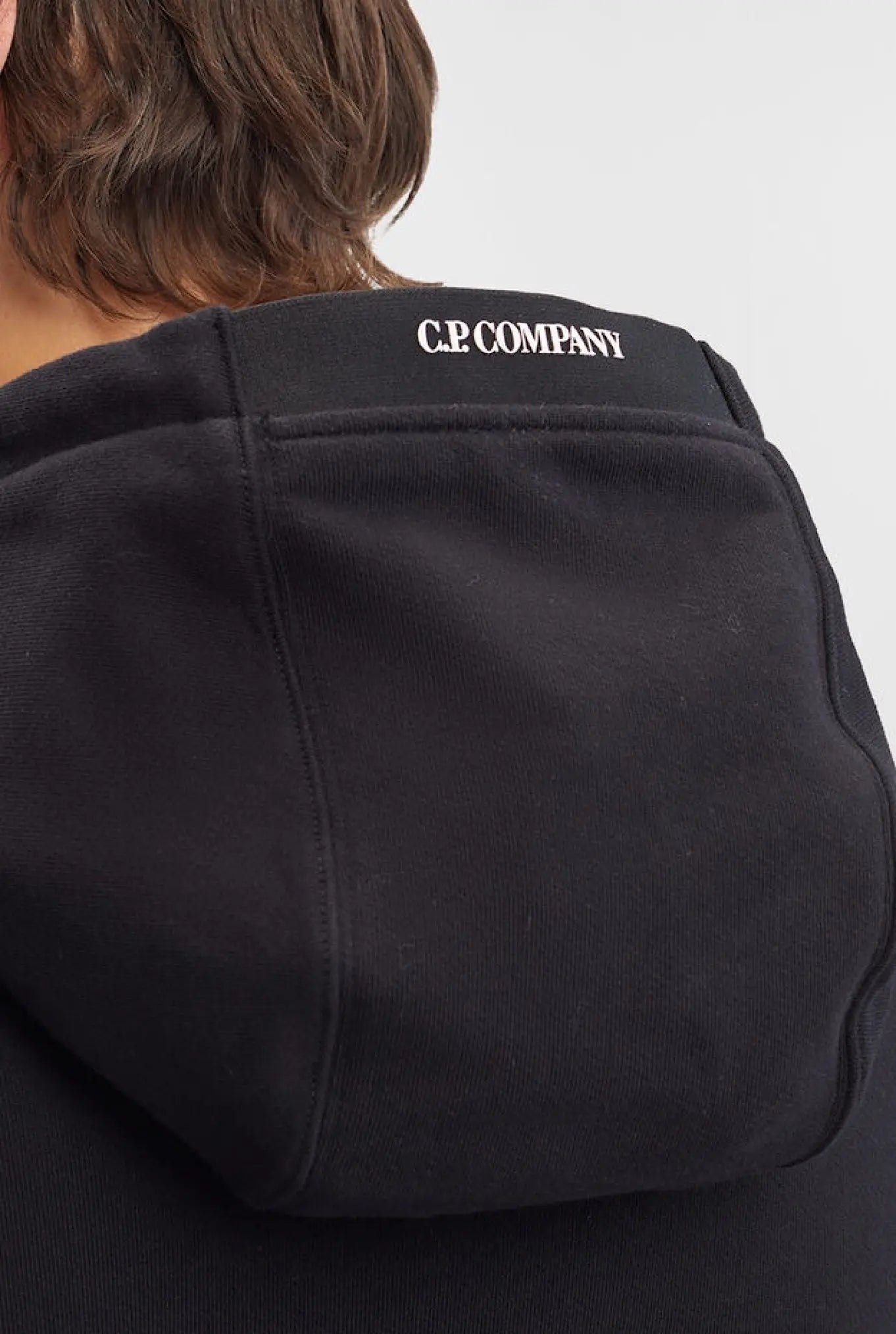 Felpa Cappuccio Fleece Hoodie Nera - Guarino Store