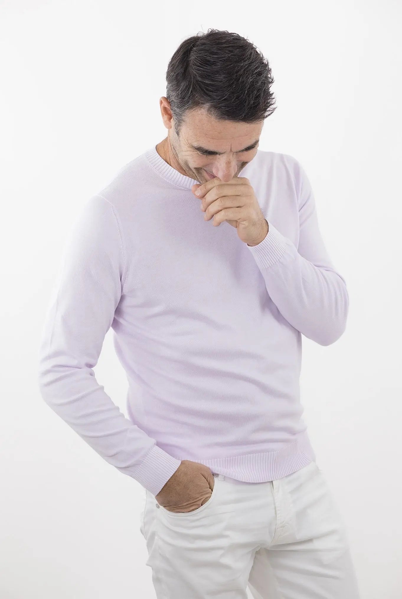 MALO Girocollo Cotone Super Soft Lilla - Guarino Store