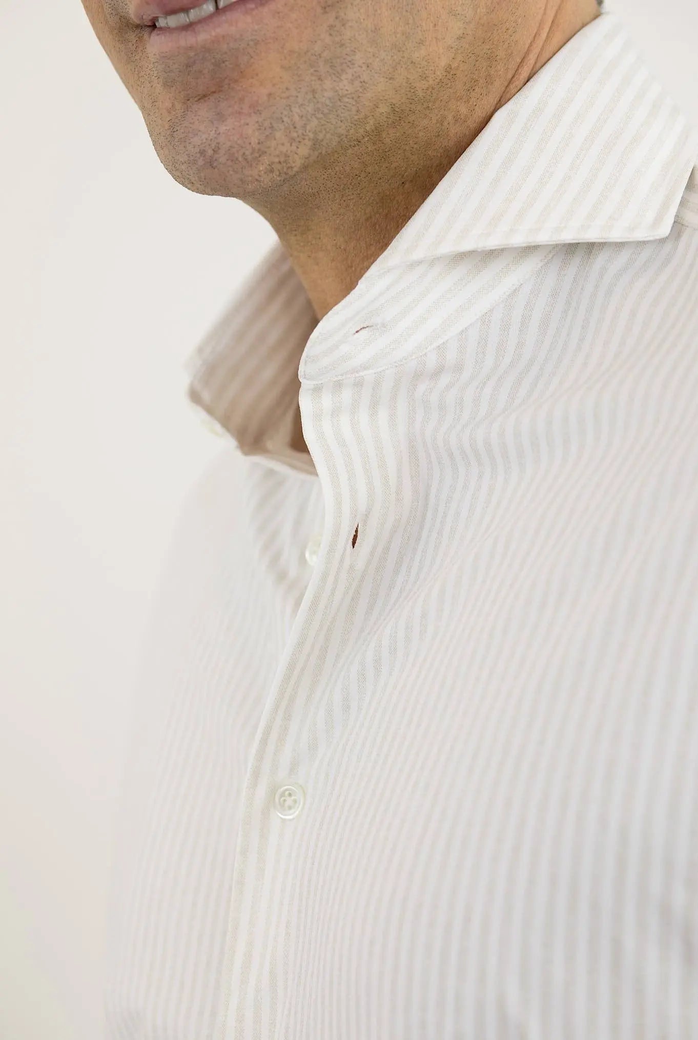 FFF Camicia Active Righe Beige - Guarino Store