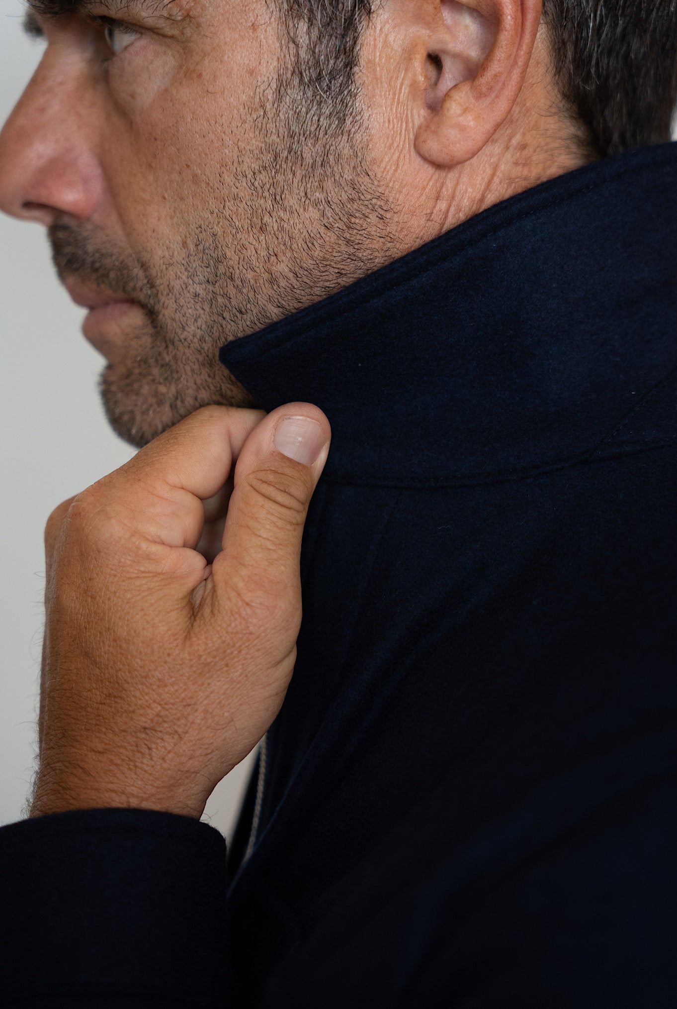 Giubbino Cashmere Elasticizzato Blu Scuro - Guarino Store