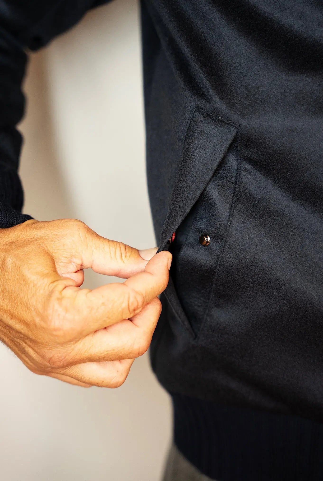 Giubbino Cashmere Blu - Guarino Store
