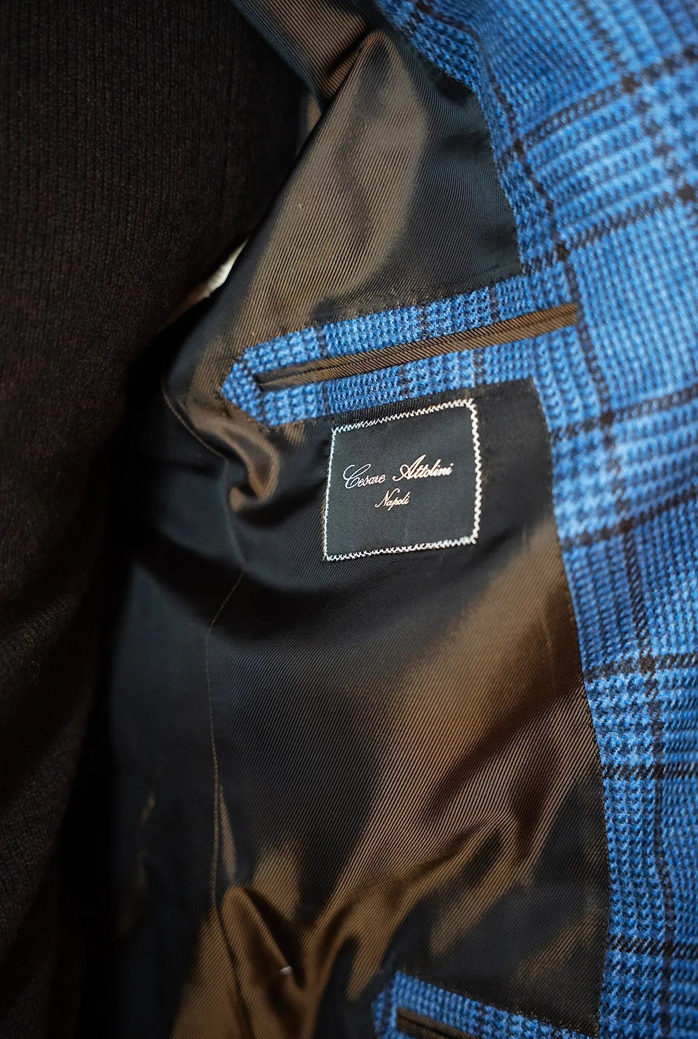 Giacca Cashmere Galles Azzurra Marrone - Guarino Store