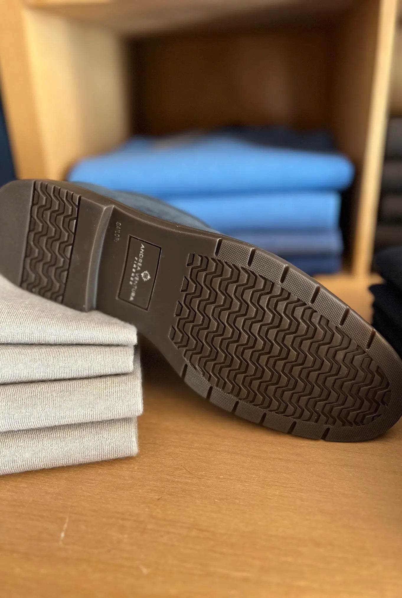 Polacchina Slip On Nabuk blu - Guarino Store