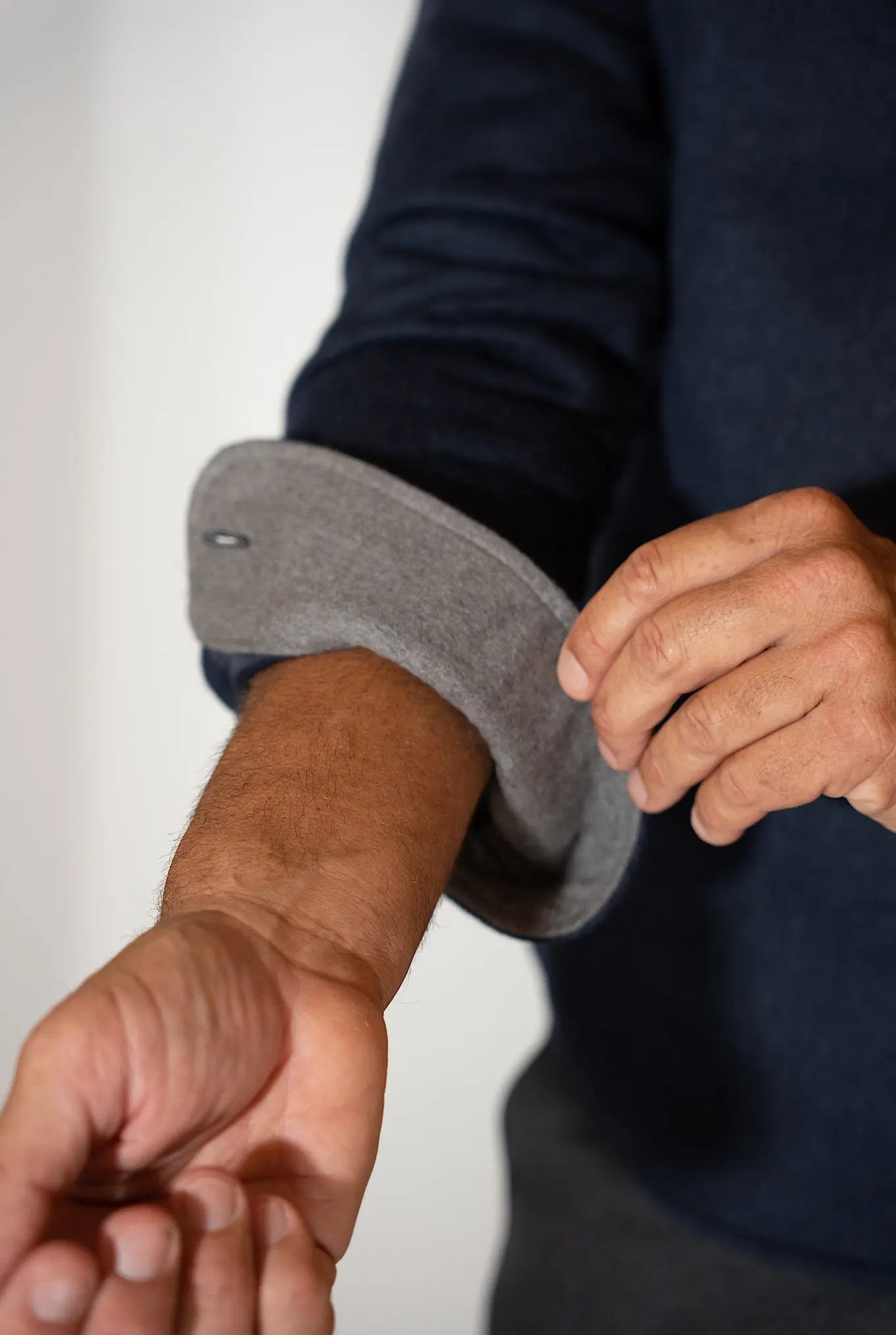 Overshirt Cashmere e Seta Blu Navy - Guarino Store
