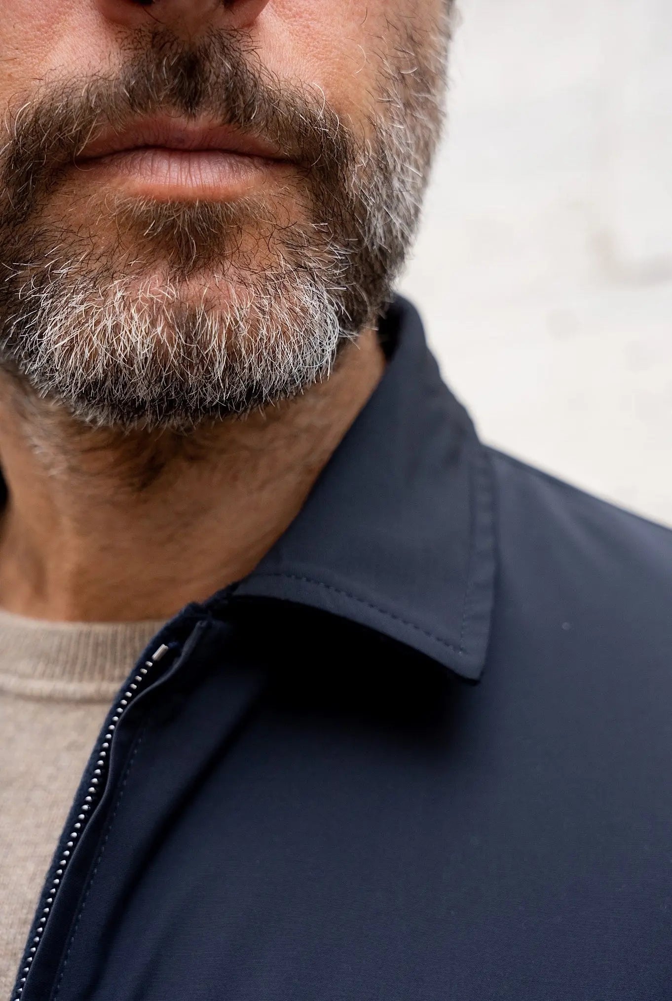Giubbino Reversibile tessuto Loro Piana Nylon e Cashmere Blu - Guarino Store