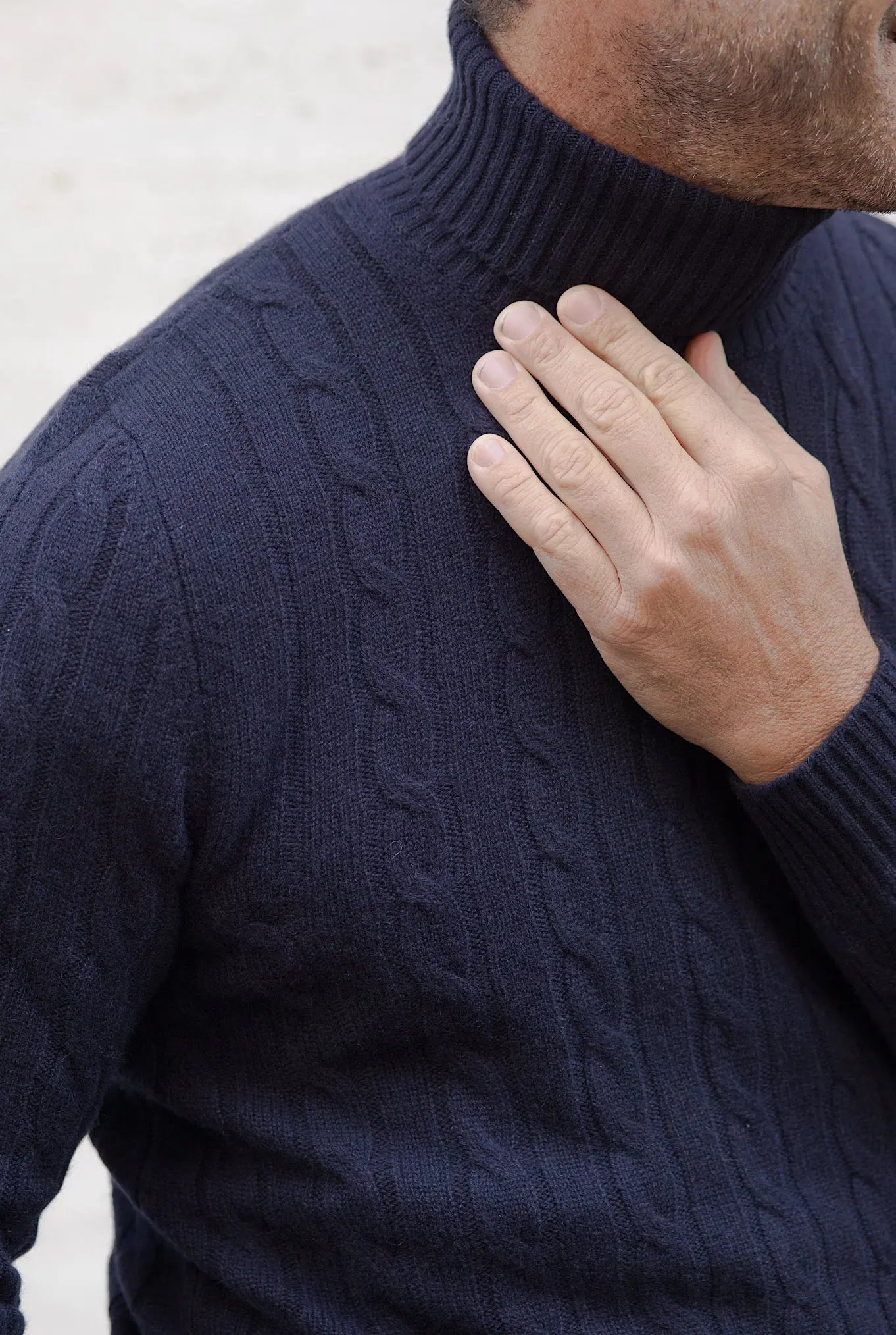 Dolcevita in Cashmere Blu Navy - Guarino Store
