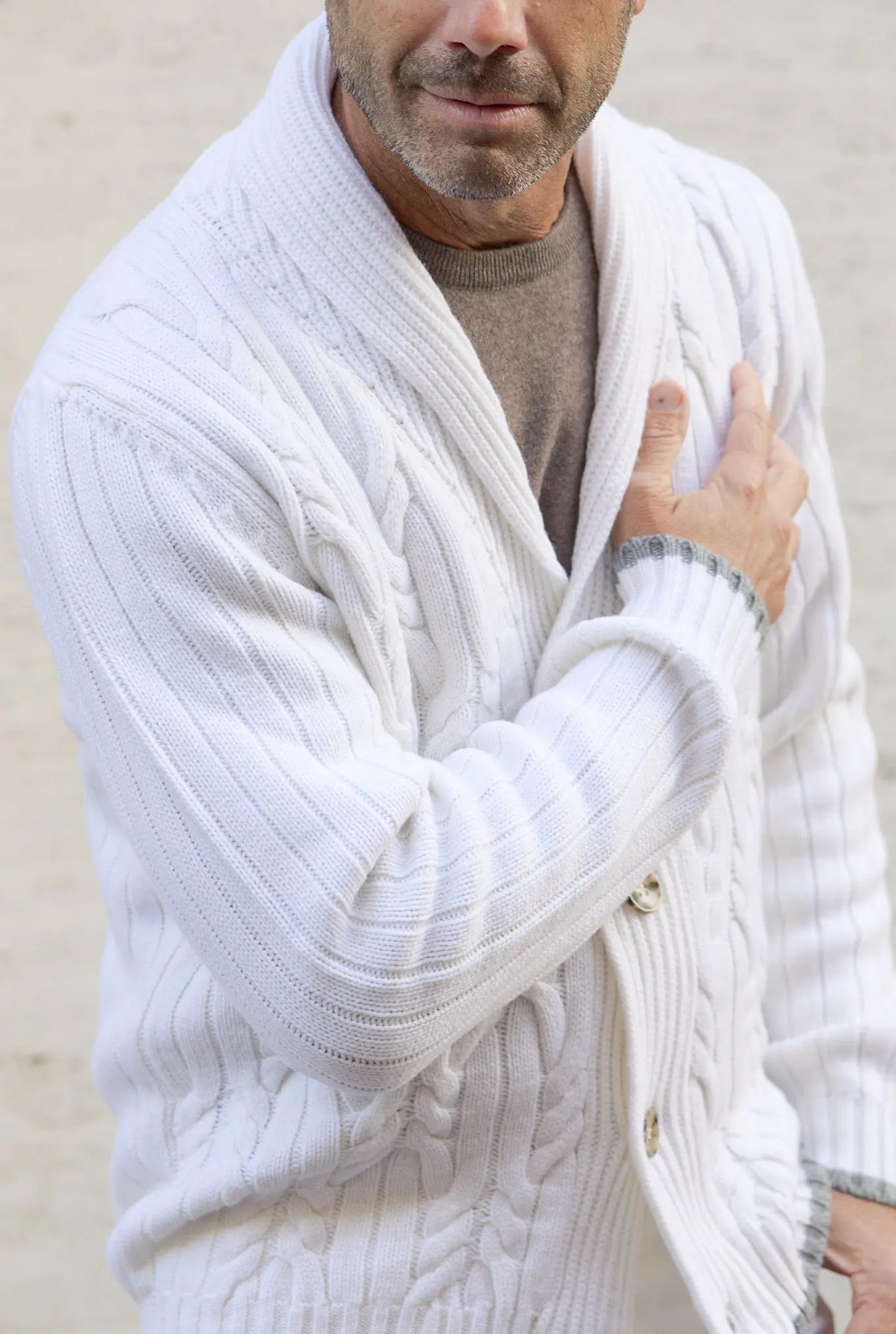 Cardigan Cashmere Bianco - Guarino Store