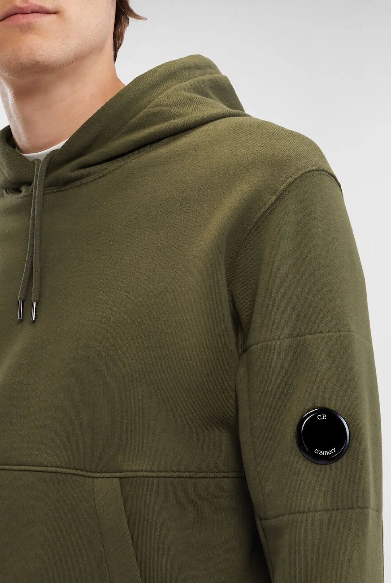 Felpa Cappuccio Fleece Hoodie Verde Timo - Guarino Store
