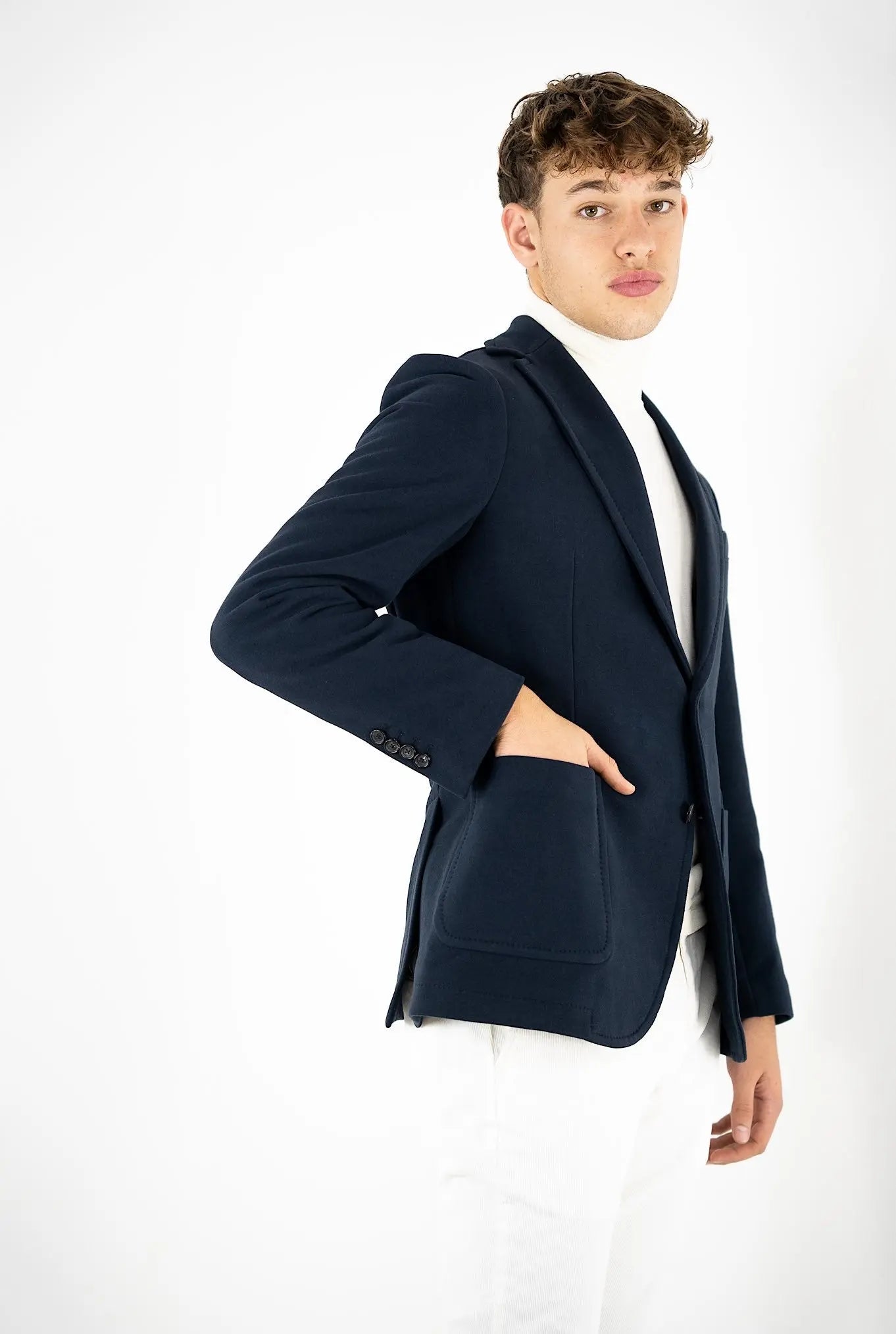 Giacca Felpa Cotone Blu - Guarino Store