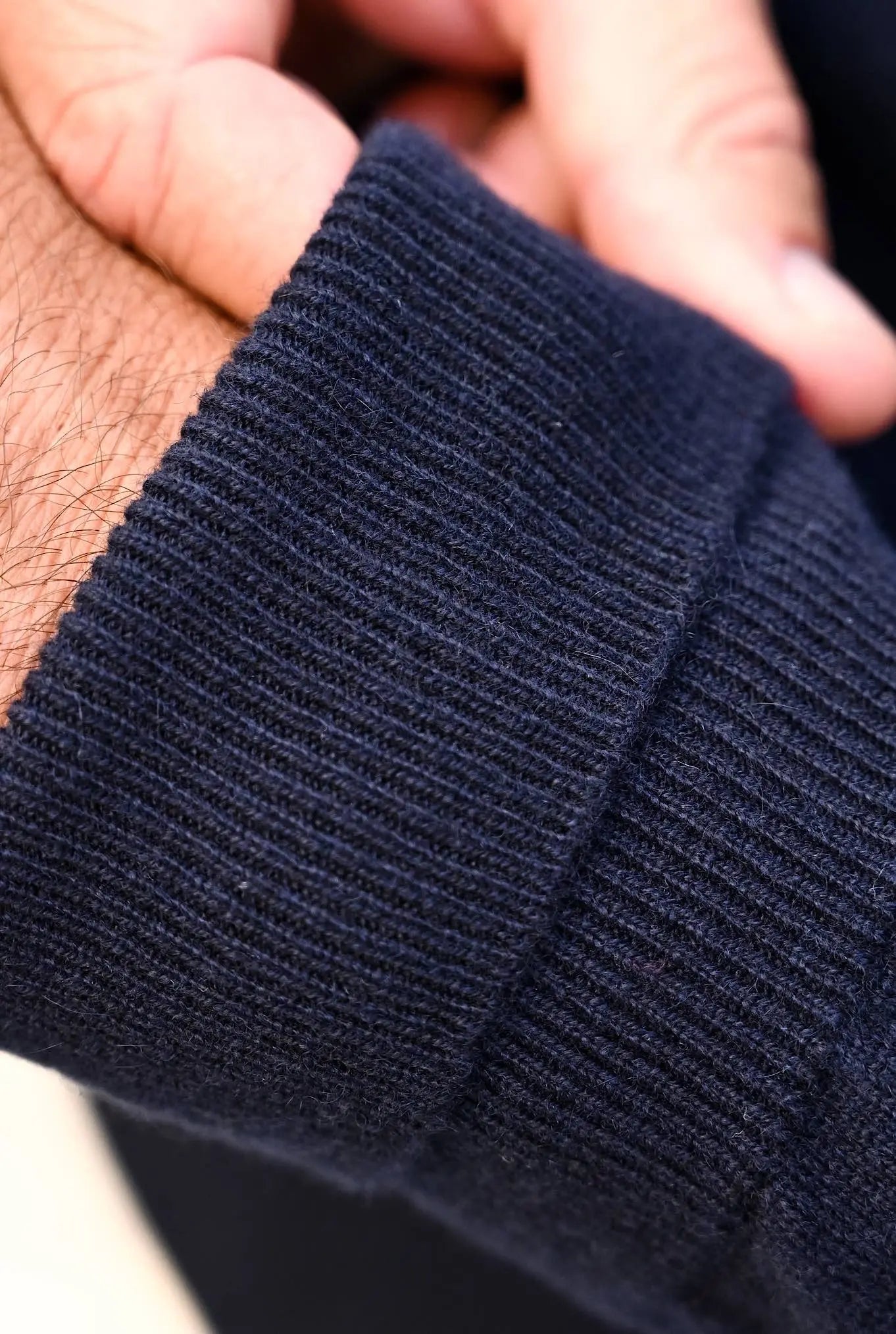 Pullover Cashmere Loro Piana Mezza Zip Blu Navy - Guarino Store
