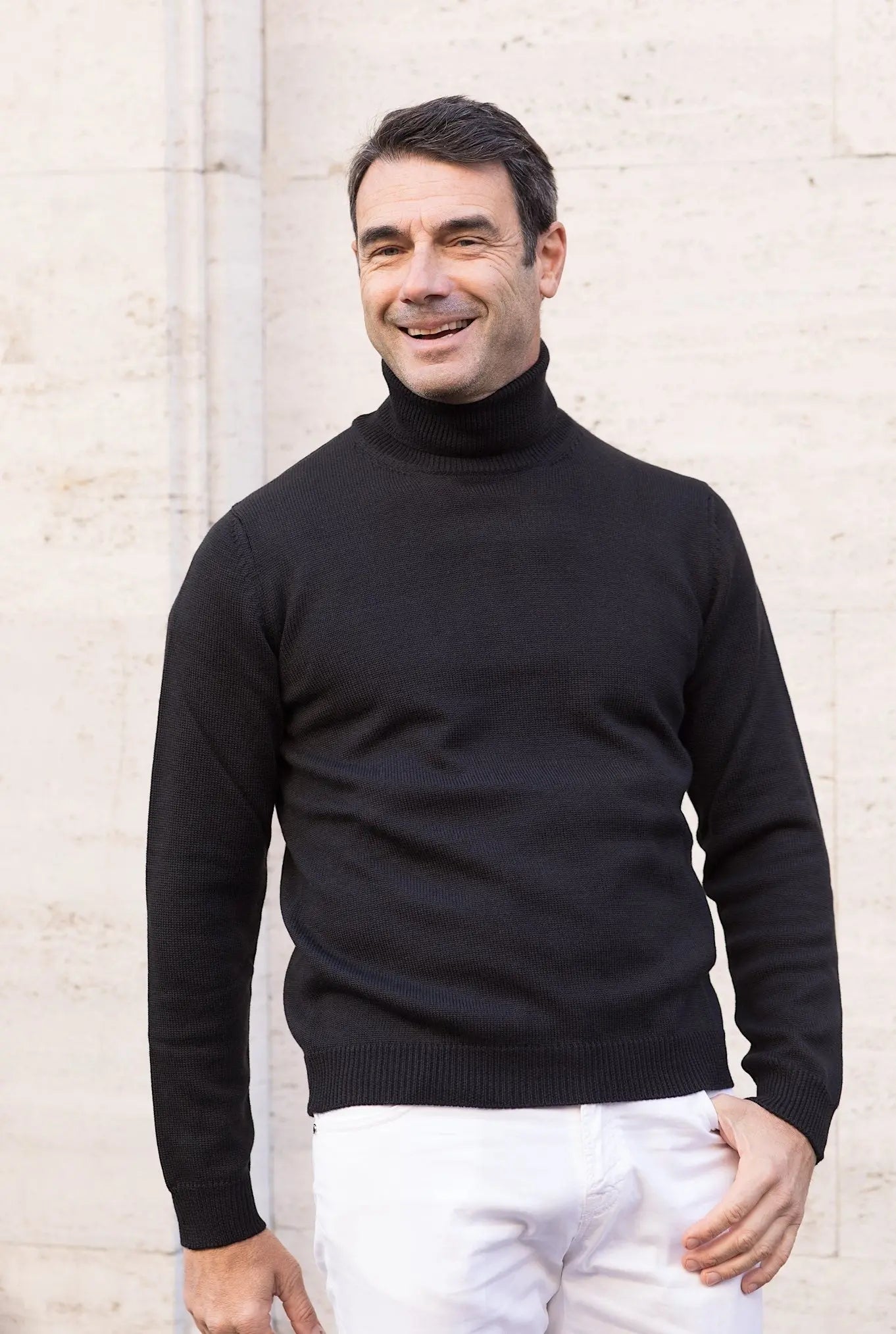 Dolcevita Lana Merinos Nero - Guarino Store