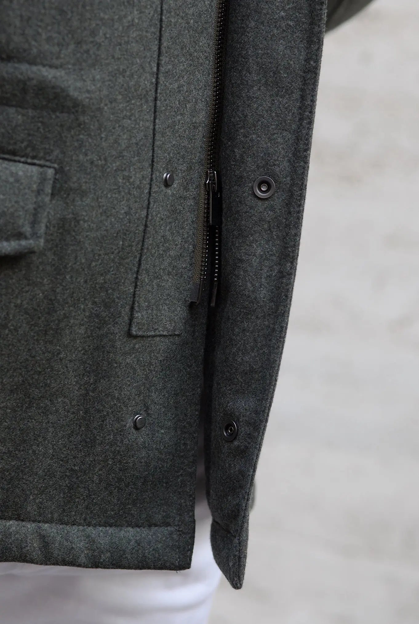 Field Jacket Tessuto Vitale Barberis Canonico Verde - Guarino Store