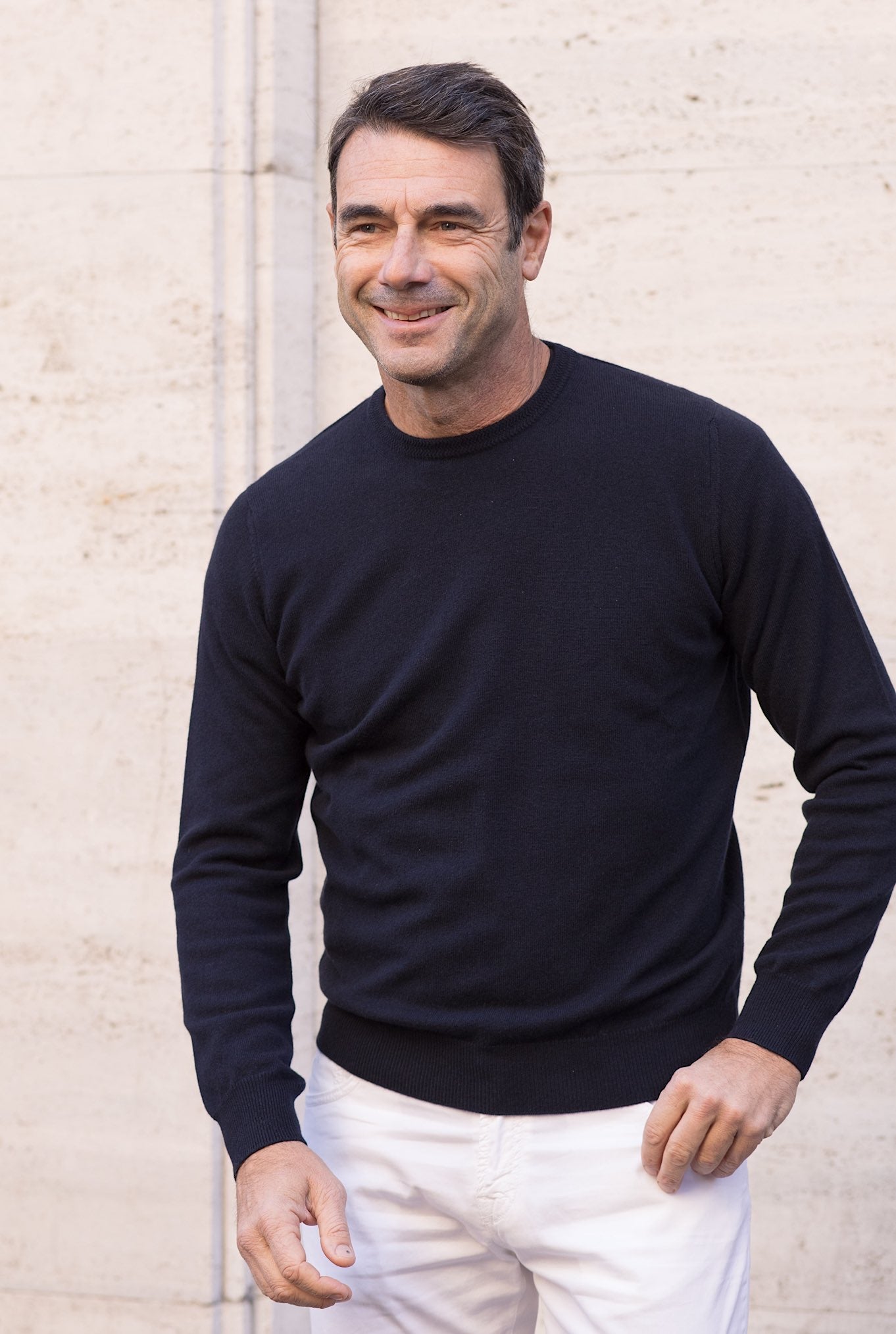 Girocollo Kid Cashmere Blu - Guarino Store