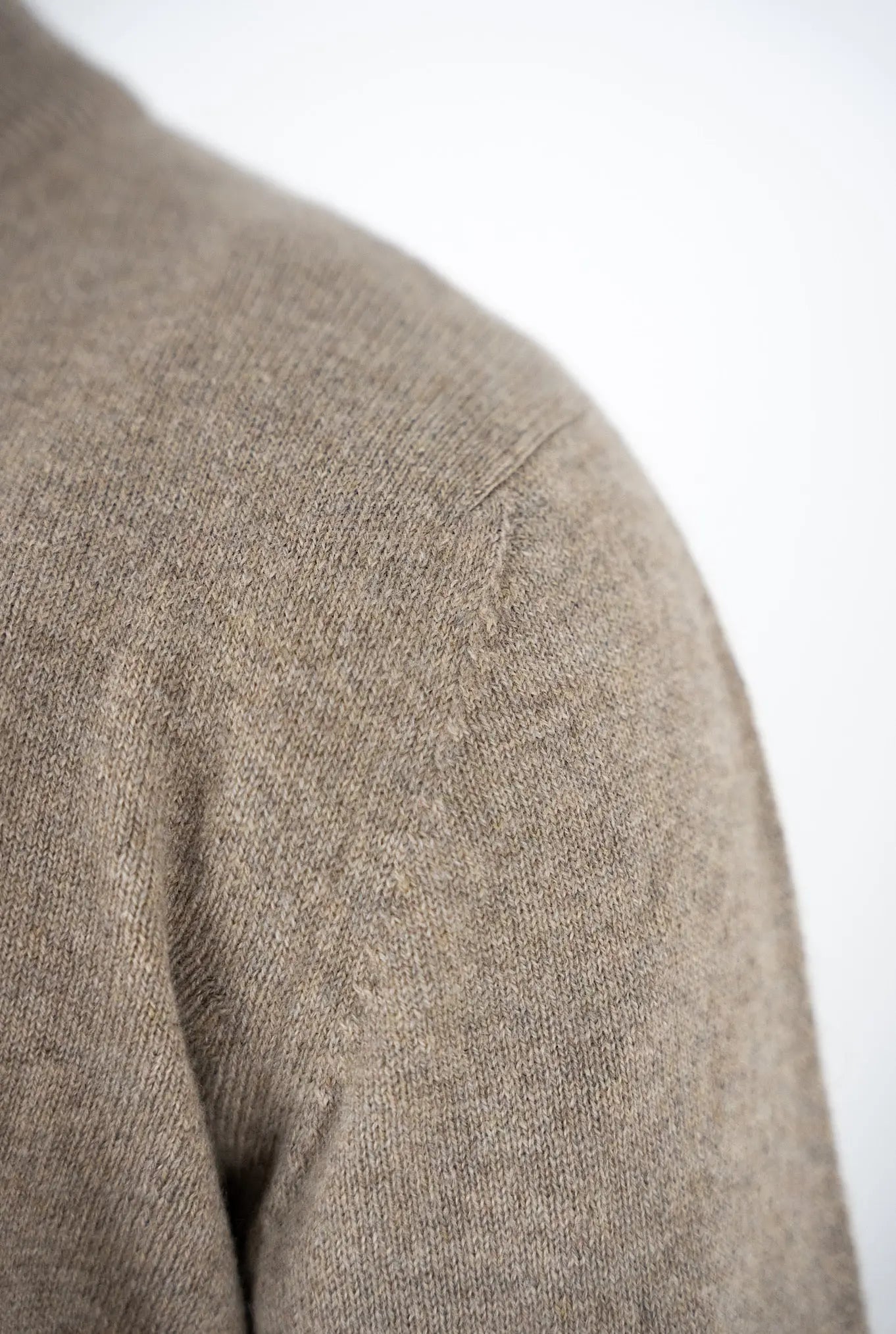 Maglia Bomber Full Zip Cashmere Beige - Guarino Store