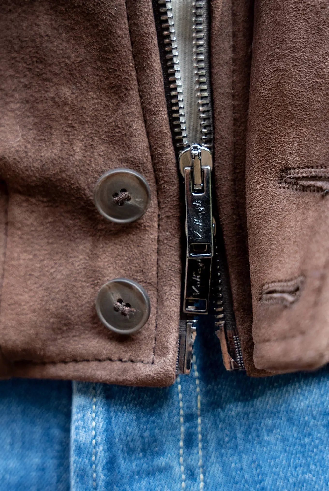 Giubbino in Suede Marrone - Guarino Store