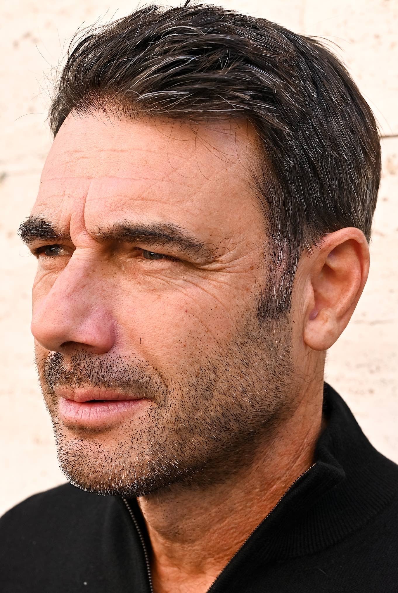 Pullover Cashmere Loro Piana Mezza Zip Nero - Guarino Store