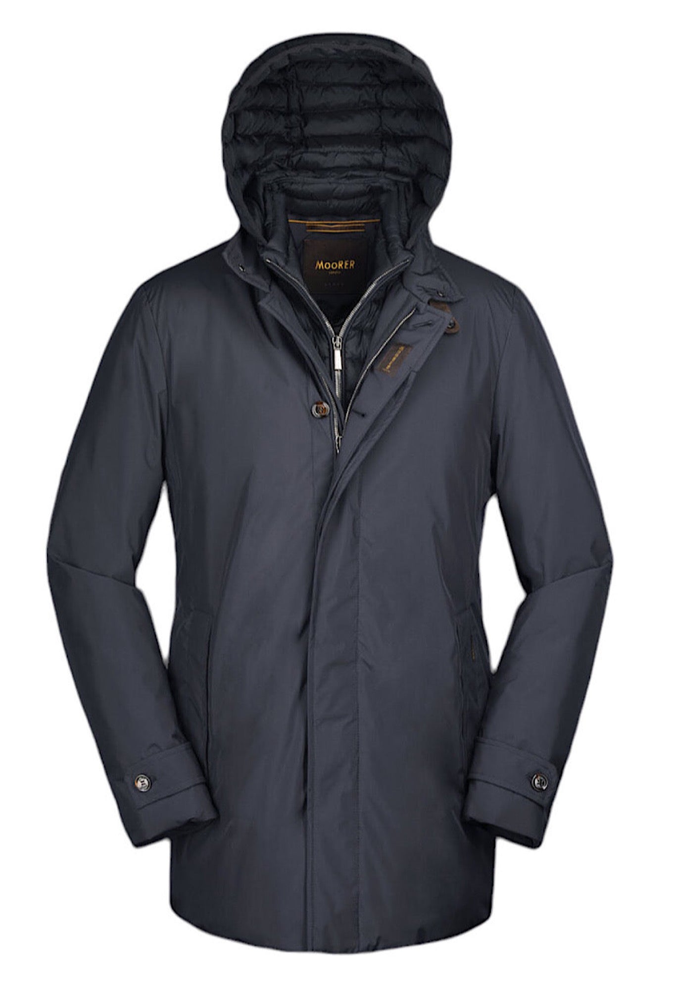 Cappotto Impermeabile Imbottito in Piuma D'Oca Blu - Guarino Store