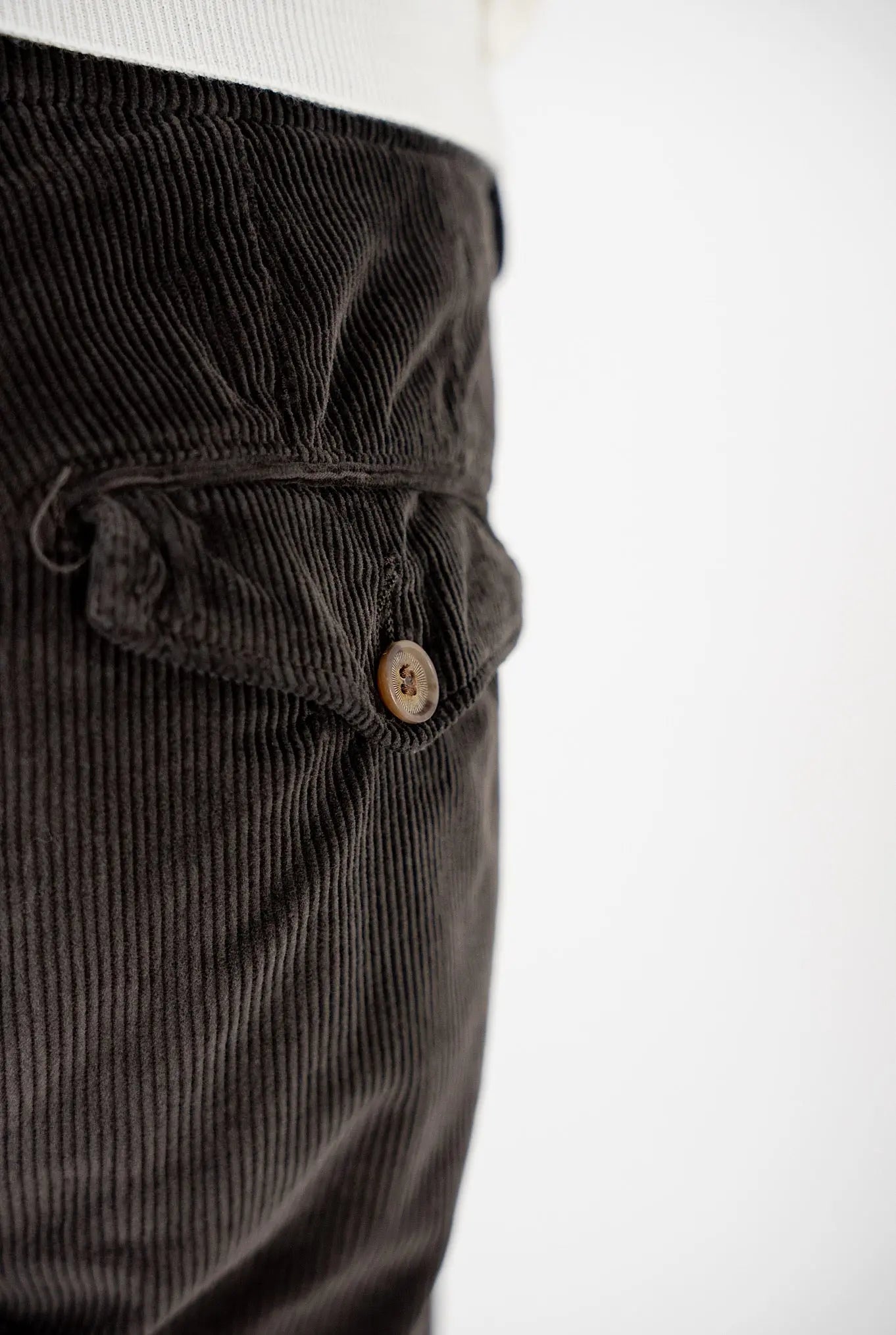 Pantaloni Velluto Lavato Testa di Moro - Guarino Store
