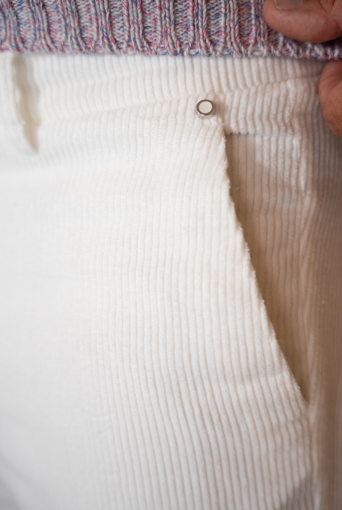 Pantaloni Velluto Bianco - Guarino Store