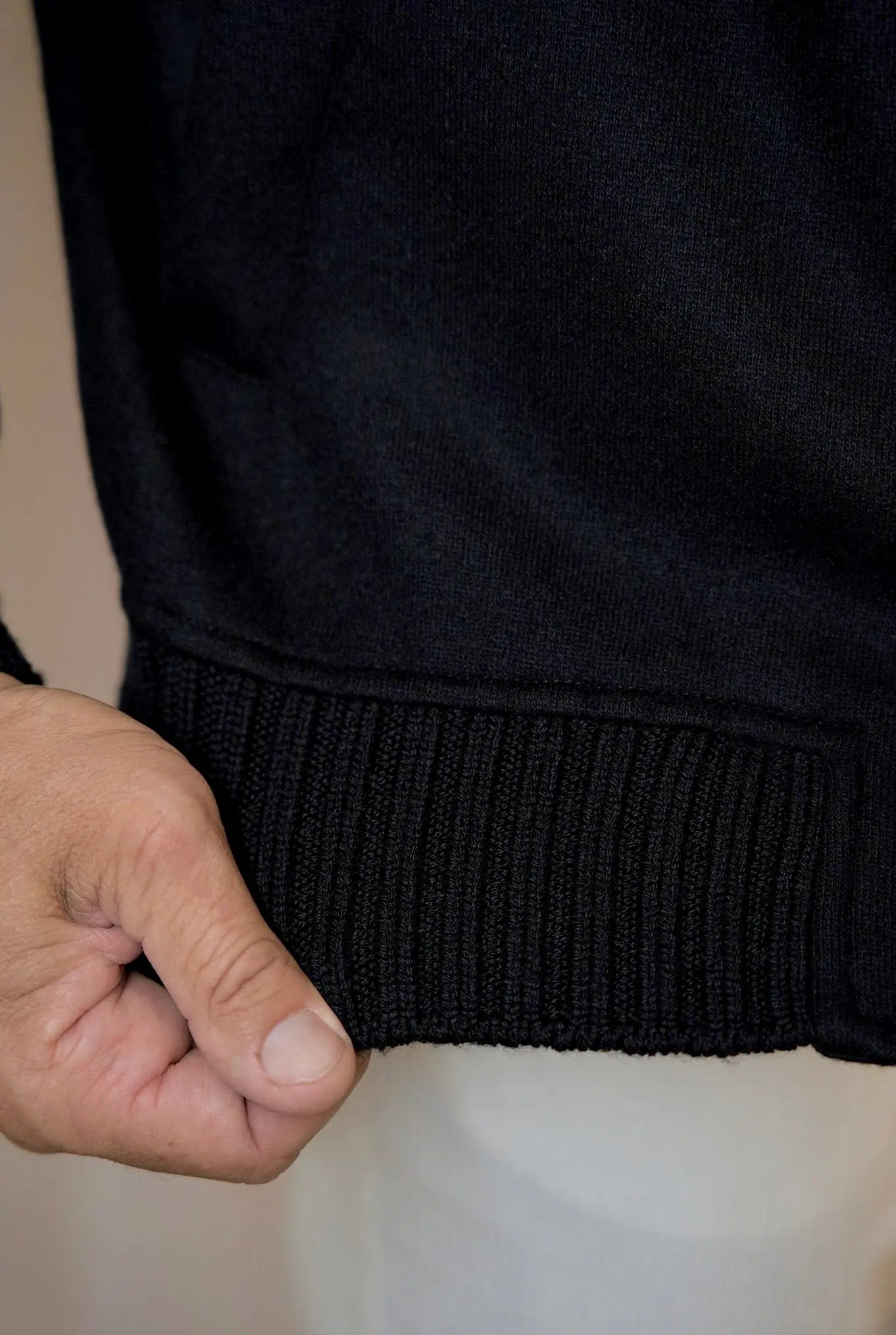 Giubbino in Jersey Cashmere Nero - Guarino Store