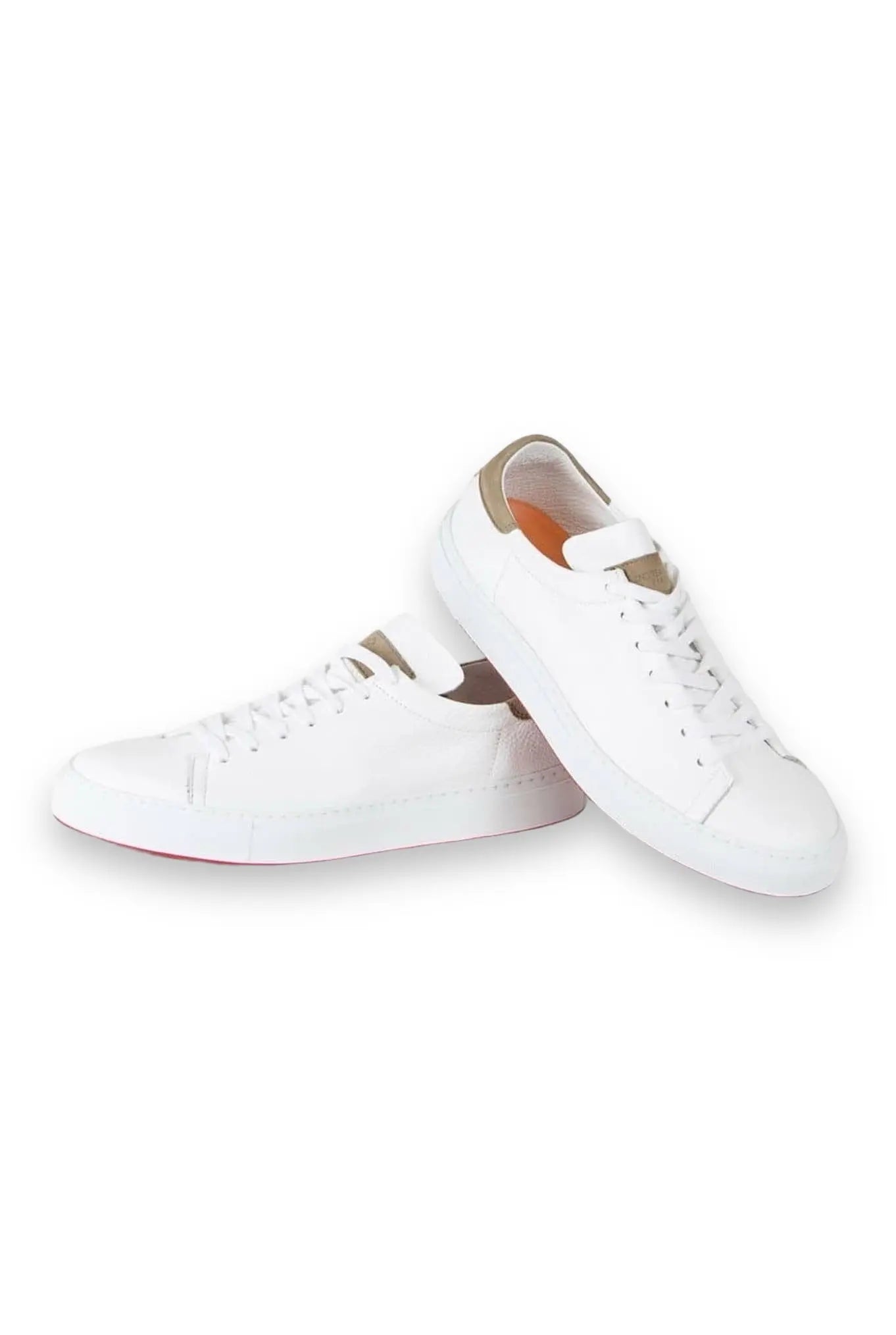 ANDREA VENTURA Sneakers Pelle Cervo Bianco Beige - Guarino Store