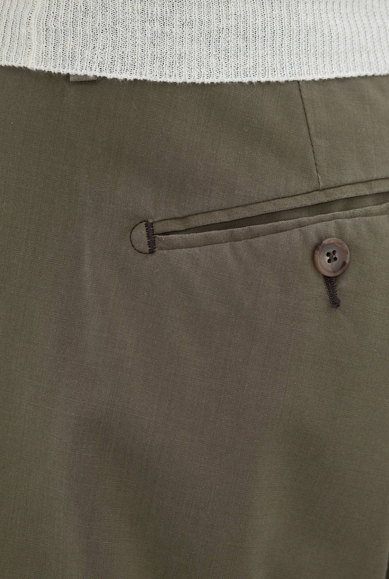 MYTHS Pantaloni Fresco Lana con Pinces Verde Salvia - Guarino Store