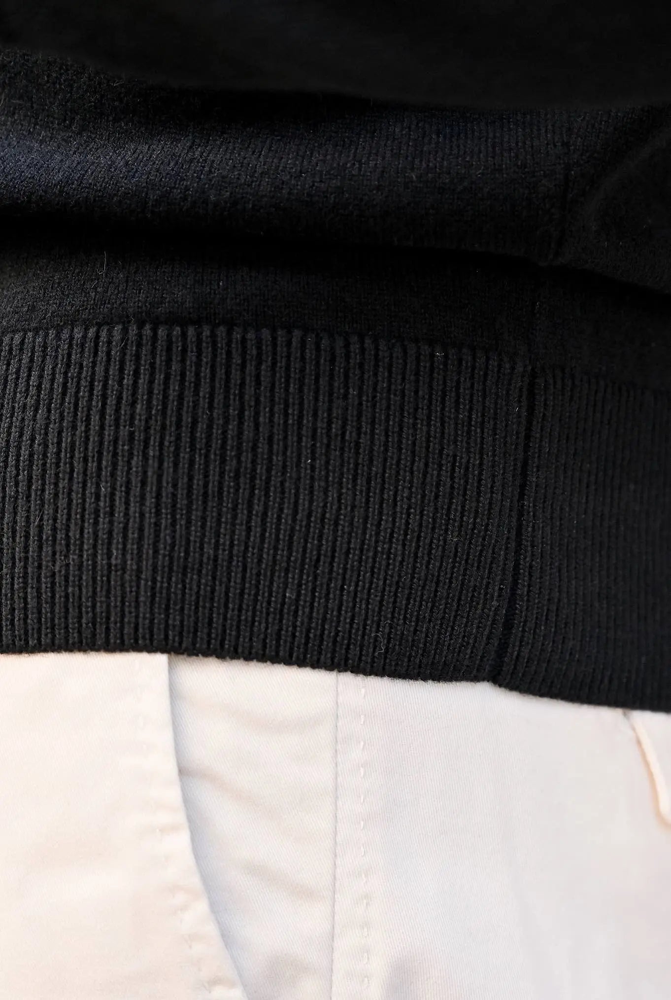 Pullover Cashmere Loro Piana Mezza Zip Nero - Guarino Store