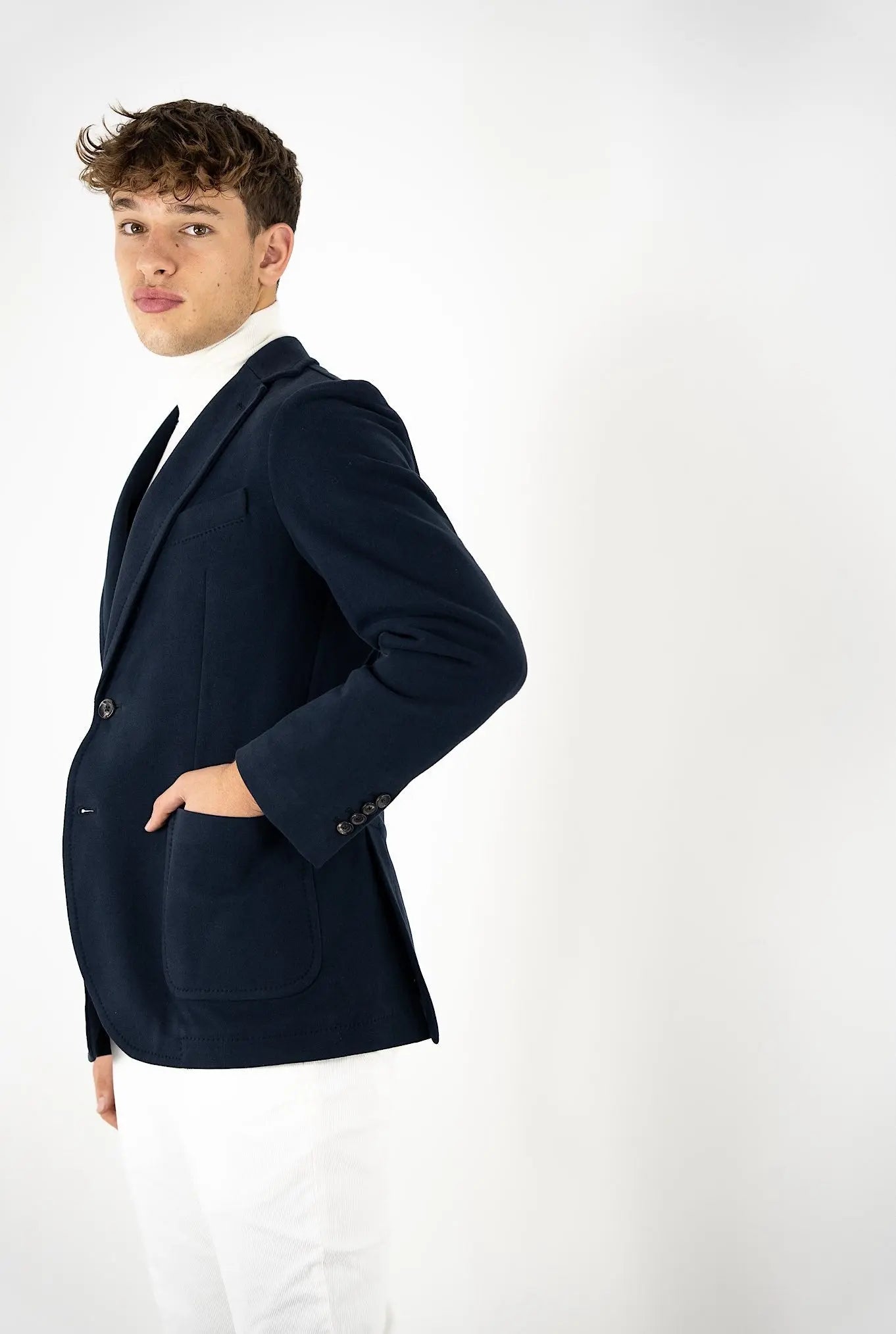 Giacca Felpa Cotone Blu - Guarino Store