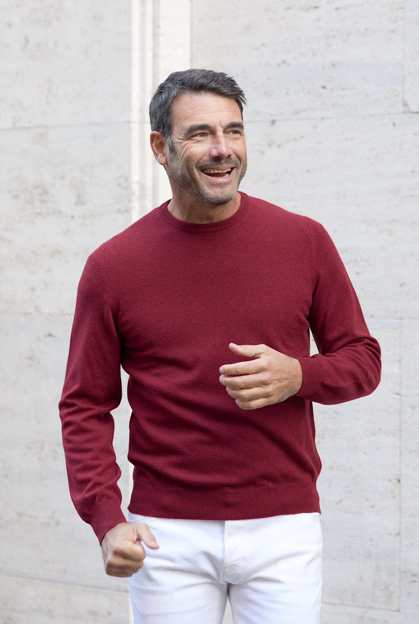 Girocollo Argentina Cashmere Bordeaux - Guarino Store