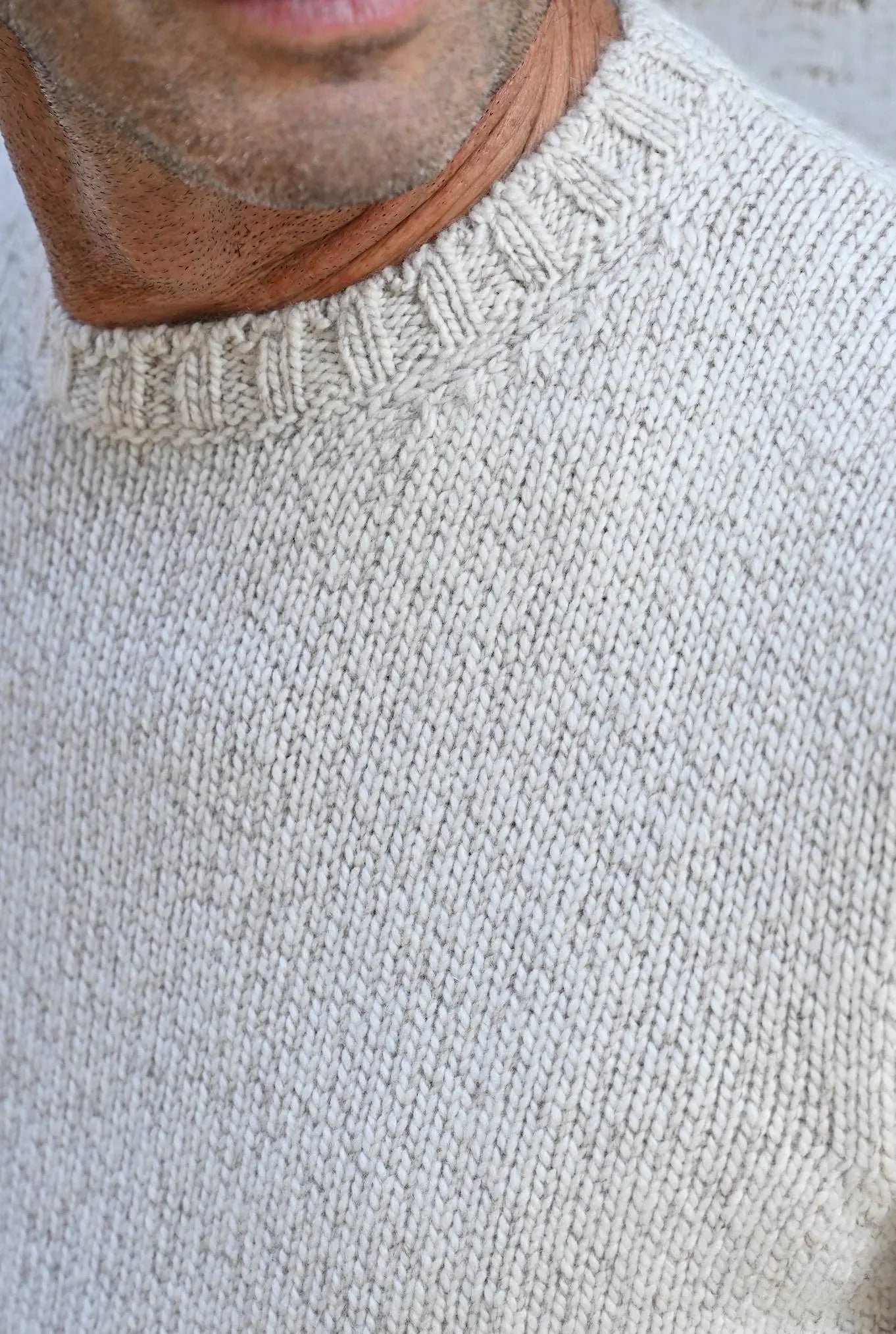Girocollo Argentina Cashmere Malfilé Beige Chiaro - Guarino Store