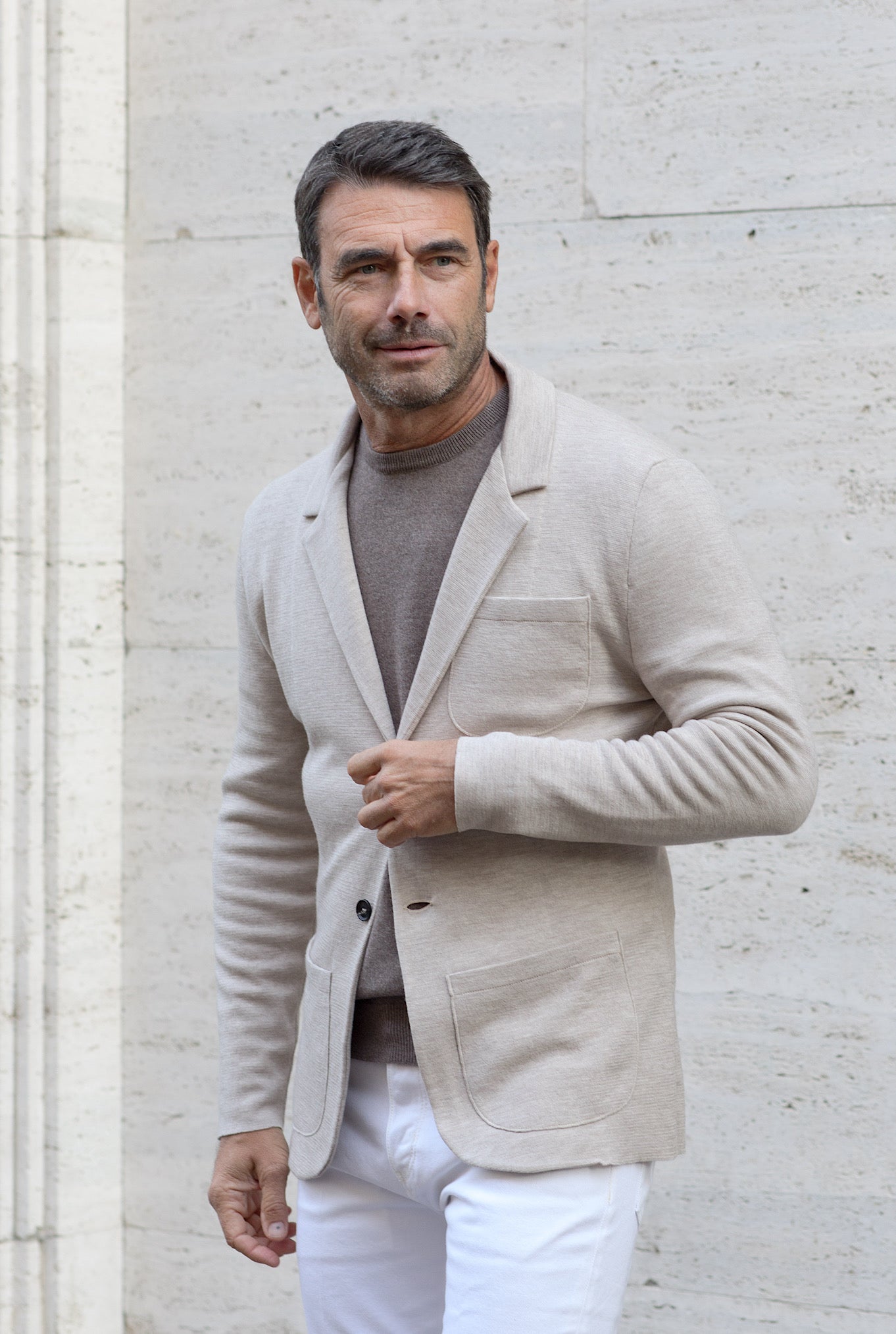 ISAIA Light Beige Wool