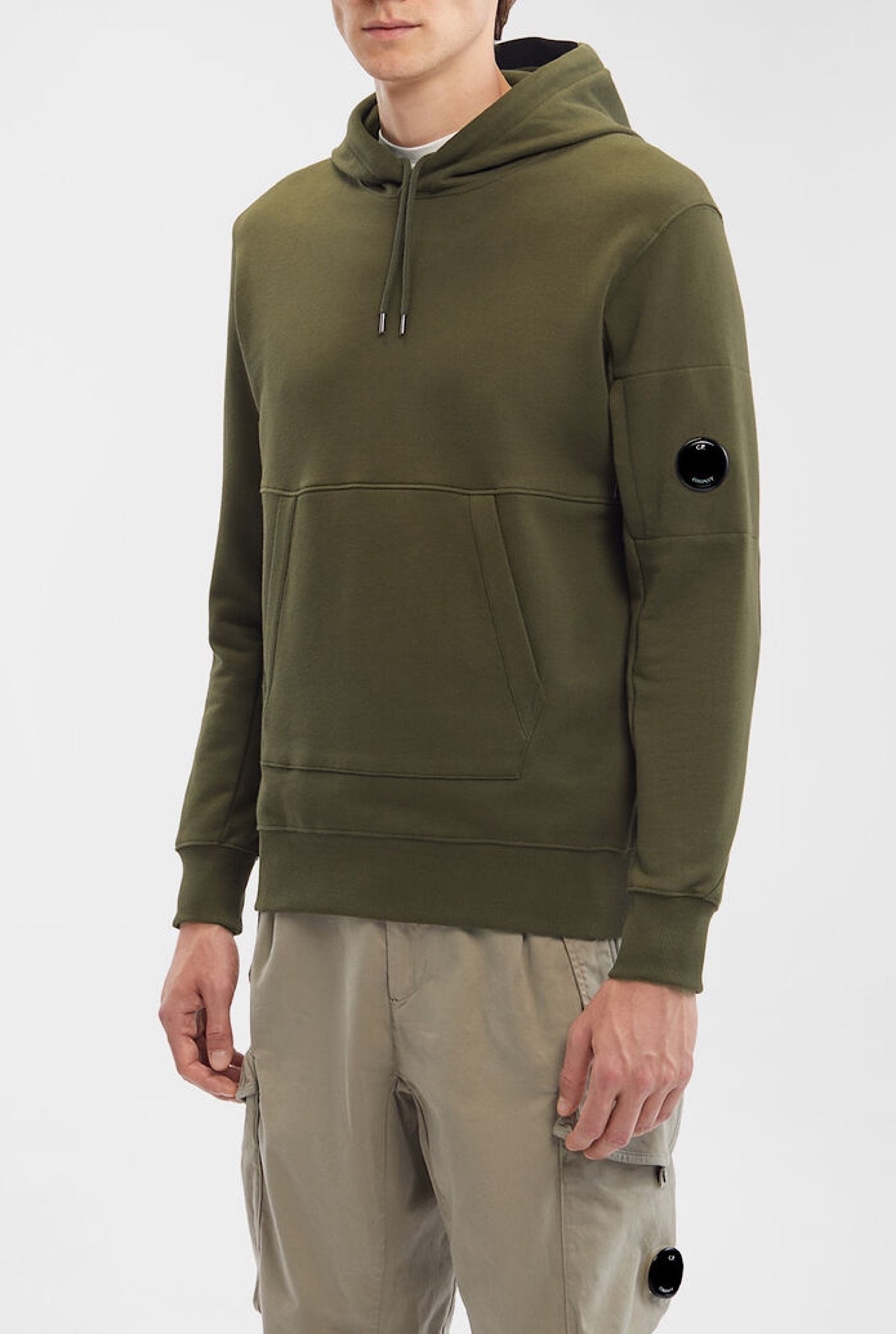 Felpa Cappuccio Fleece Hoodie Verde Timo - Guarino Store