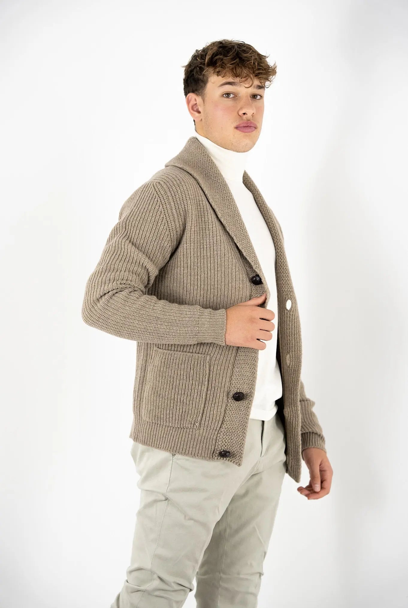 CARDIGAN mod.Renegade Steve McQueen '68 Beige Noce - Guarino Store