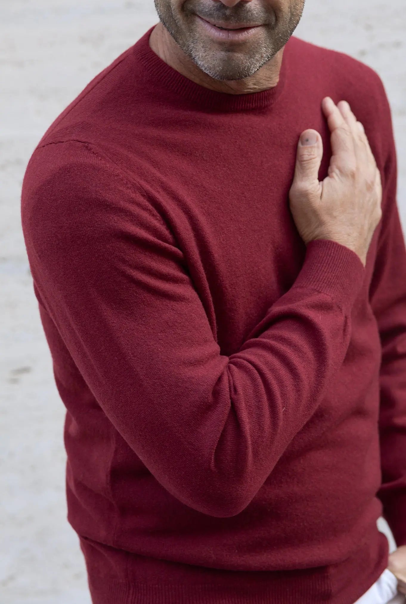 Girocollo Argentina Cashmere Bordeaux - Guarino Store