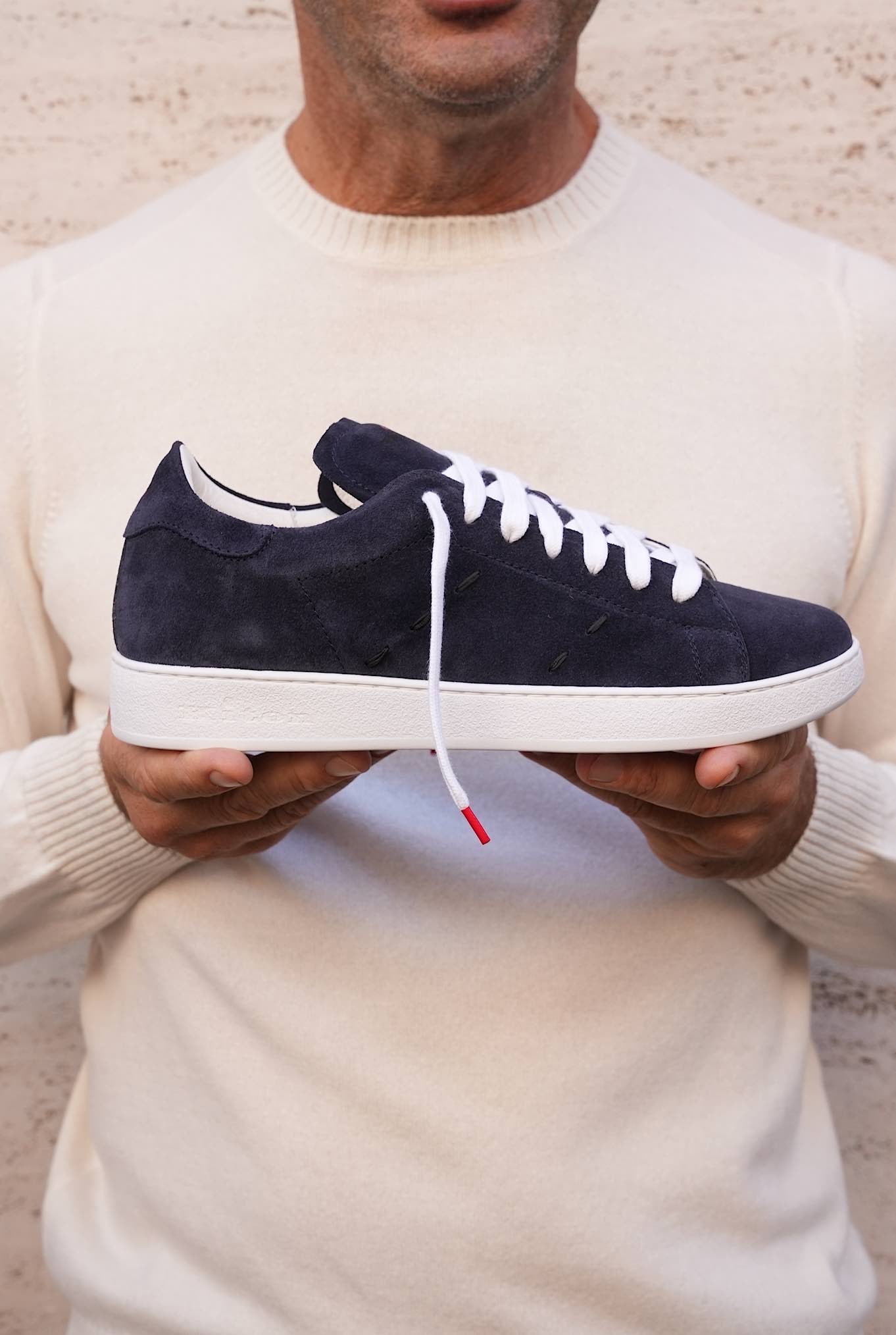 KITON Sneakers in Suede Blu - Guarino Store