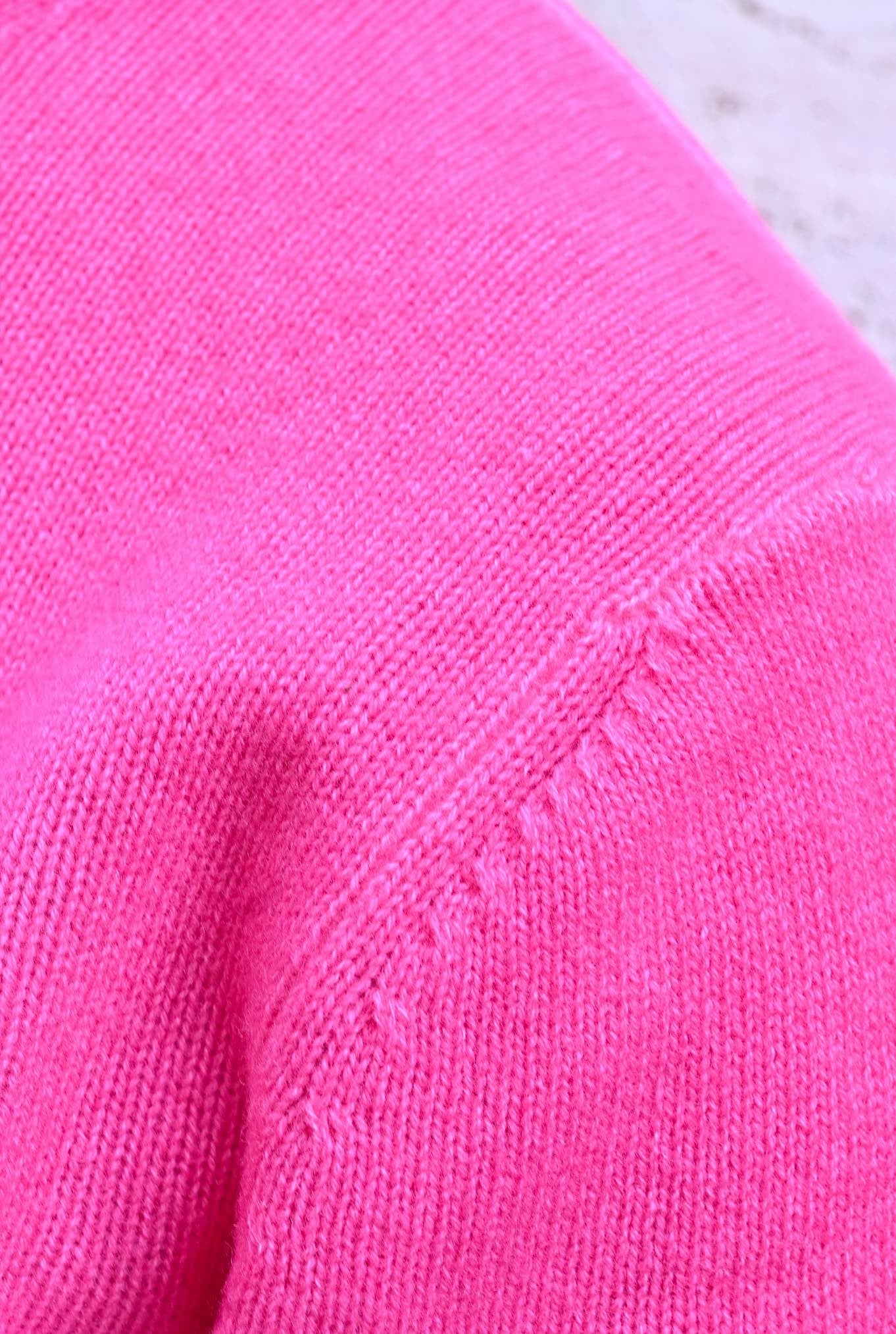 Maglia Girocollo Lana Vergine Fucsia - Guarino Store