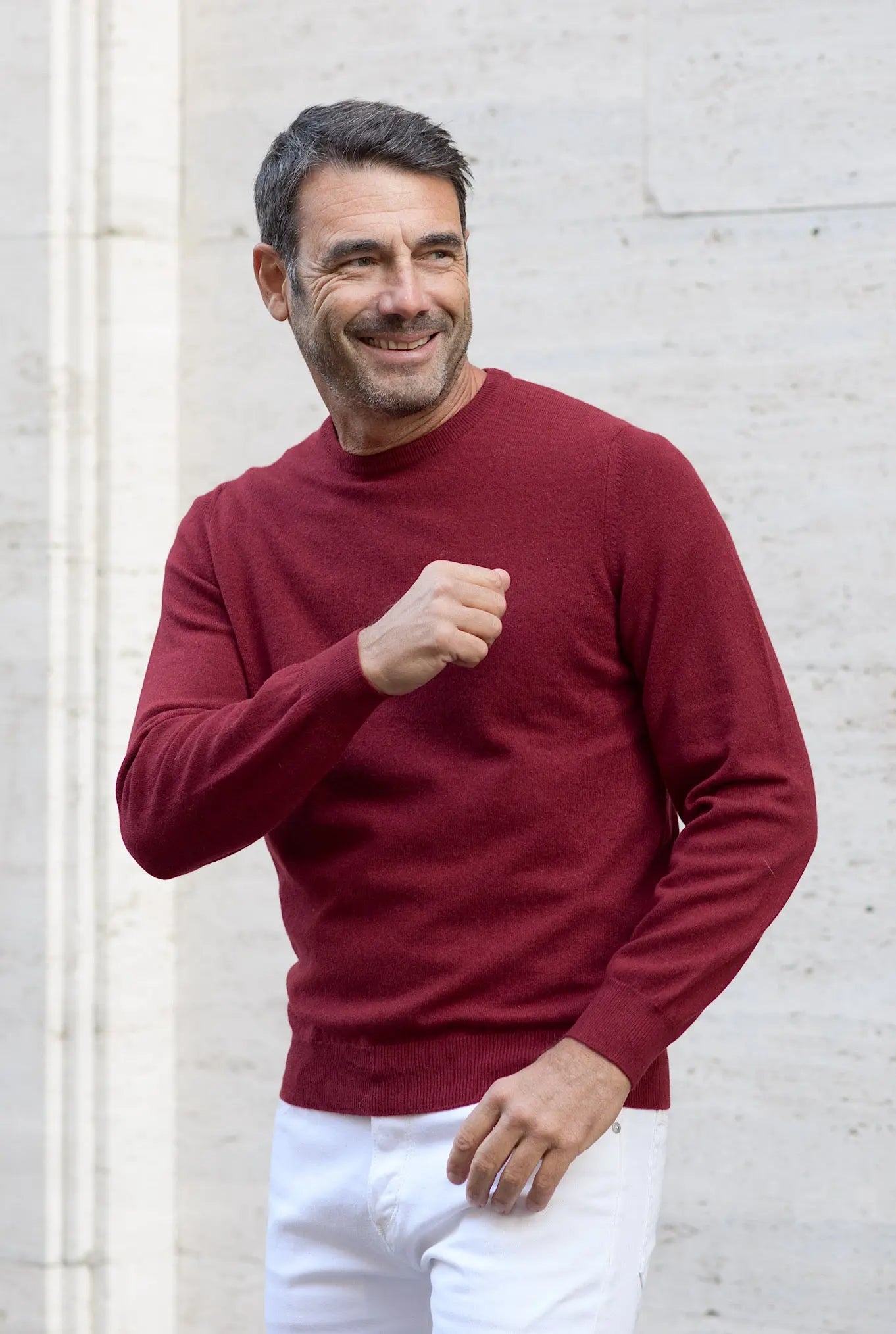 Girocollo Argentina Cashmere Bordeaux - Guarino Store