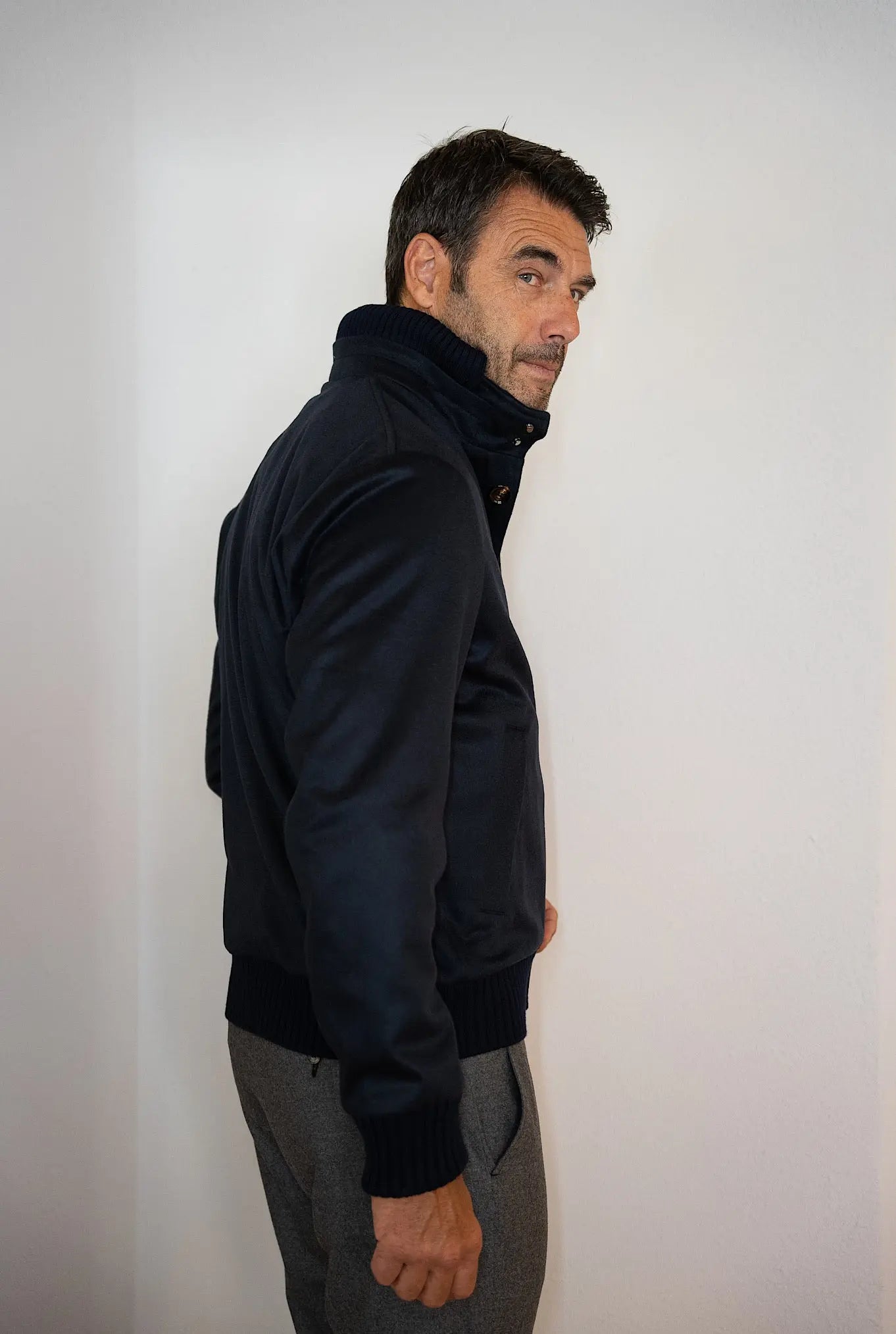 Giubbino Cashmere Blu - Guarino Store
