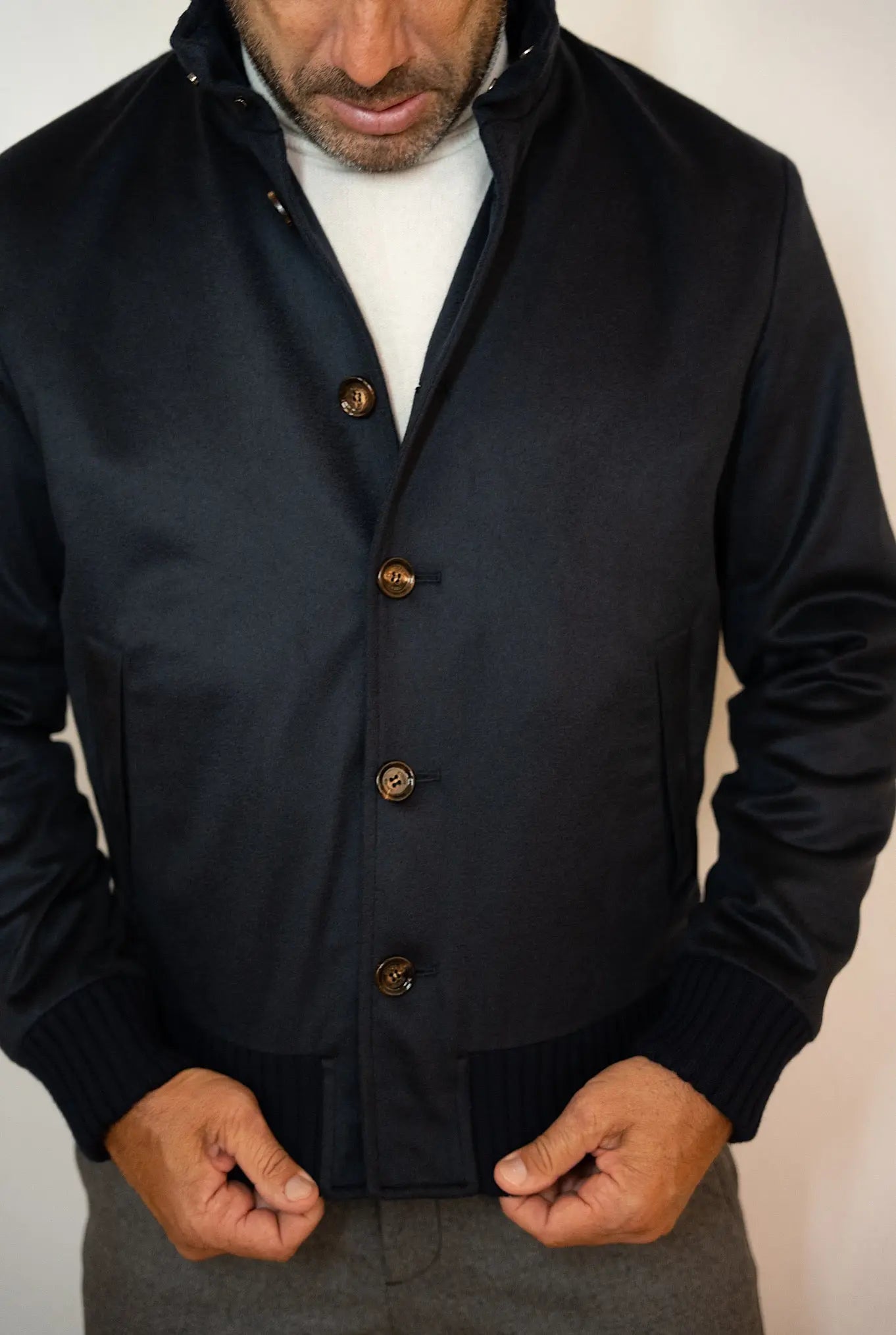 Giubbino Cashmere Blu - Guarino Store