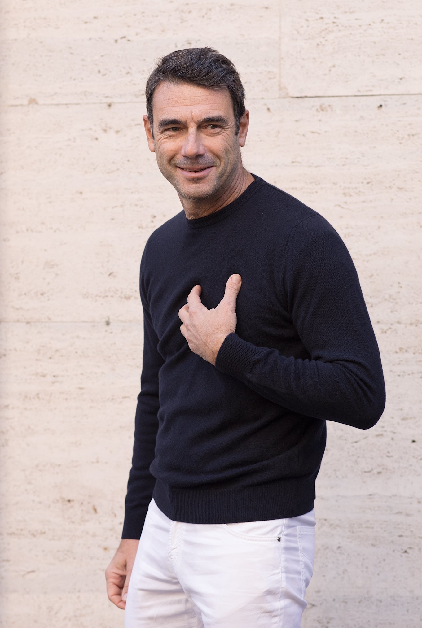 Girocollo Kid Cashmere Blu - Guarino Store