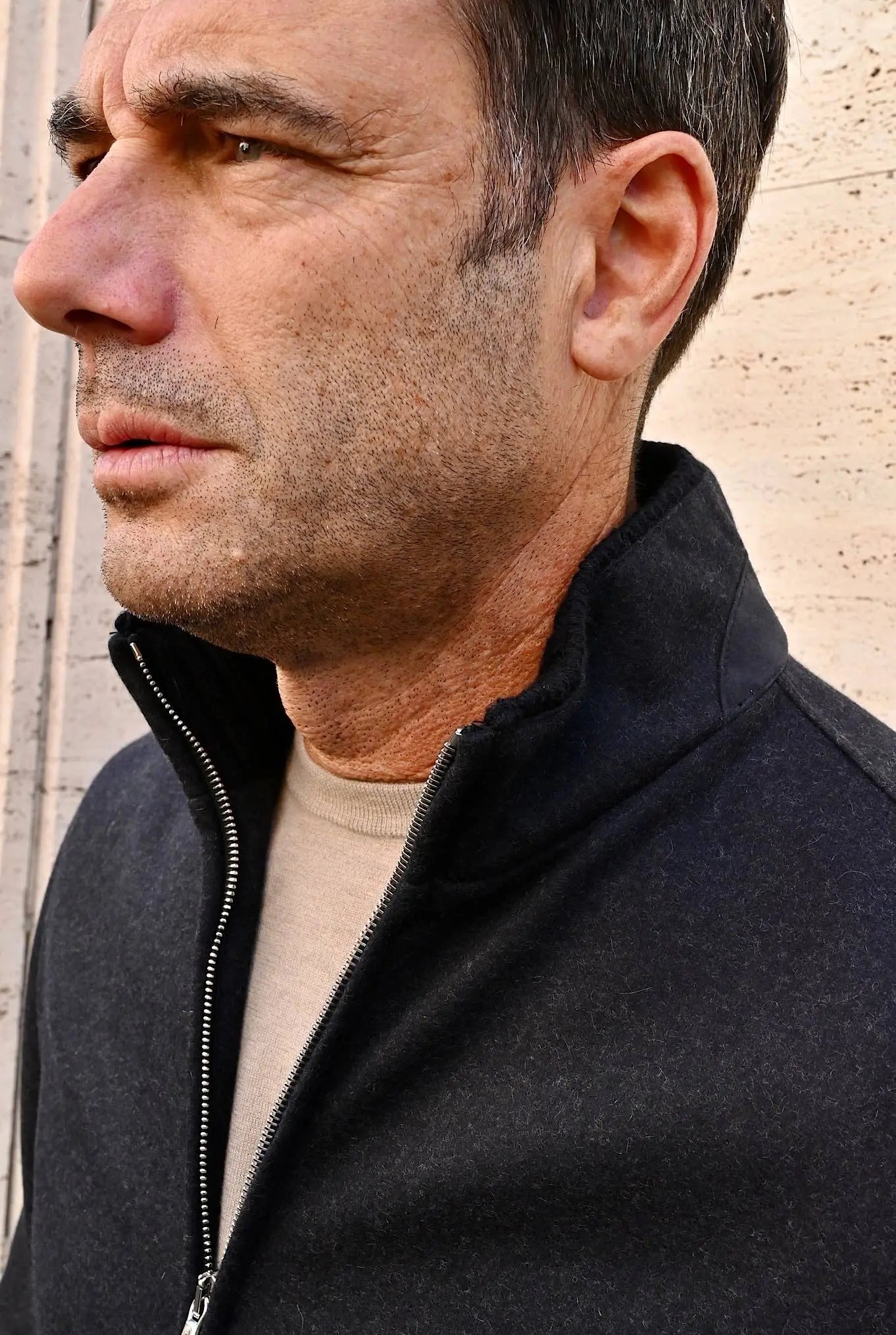 Giubbino in Jersey Cashmere Blu - Guarino Store